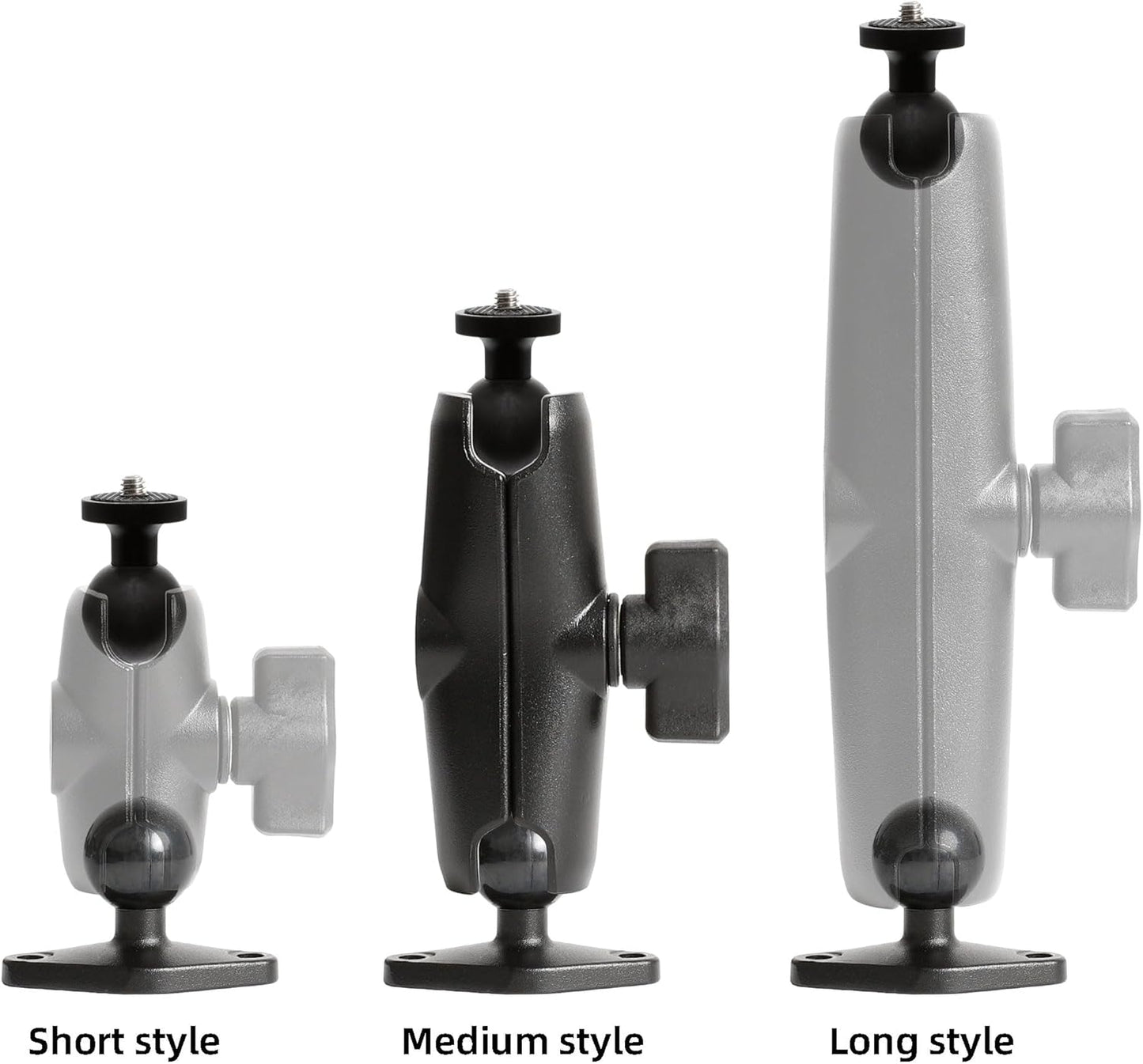 xik 1/4"-20 Thread Camera Mount Holder for Wall/Desk/Car/Boat,AMPS Standard Hole InstallationFits DSLR, CCTV, Action