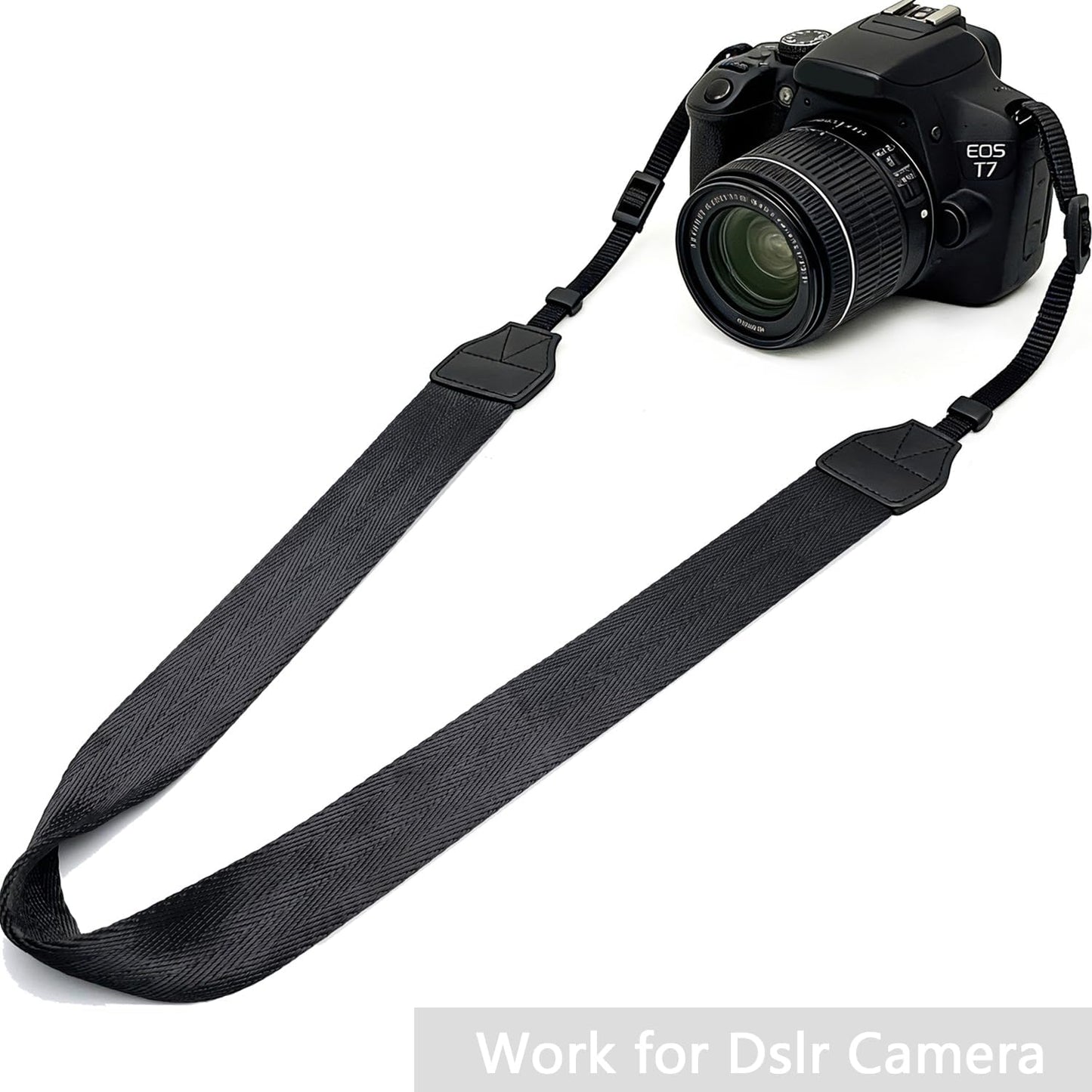 YMTHamaz3 Buckles,Black,55 inch Camera Neck Shoulder Strap for Man Woman Photographers,Wide Strap for SLR DSLR