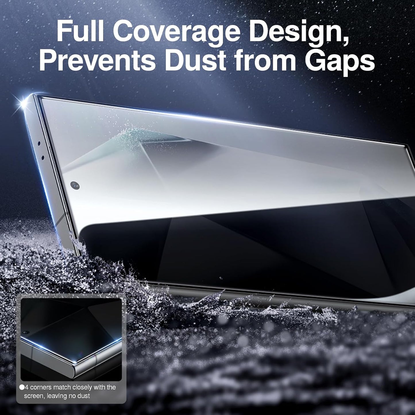 2 Pack S24 9H SMARTDEVIL for Samsung Galaxy Ultra Privacy Screen Protector,Anti-Spy Tempered Glass,Full Coverage,Finger
