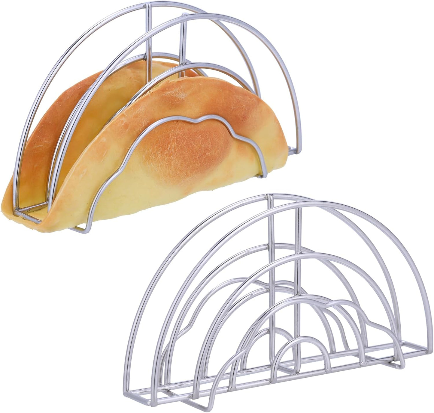 Skiennix Taco Shell Stand Mold - Stainless Steel Holder for Crispy Flat-Bottom Tacos | Ideal for Baking & Frying