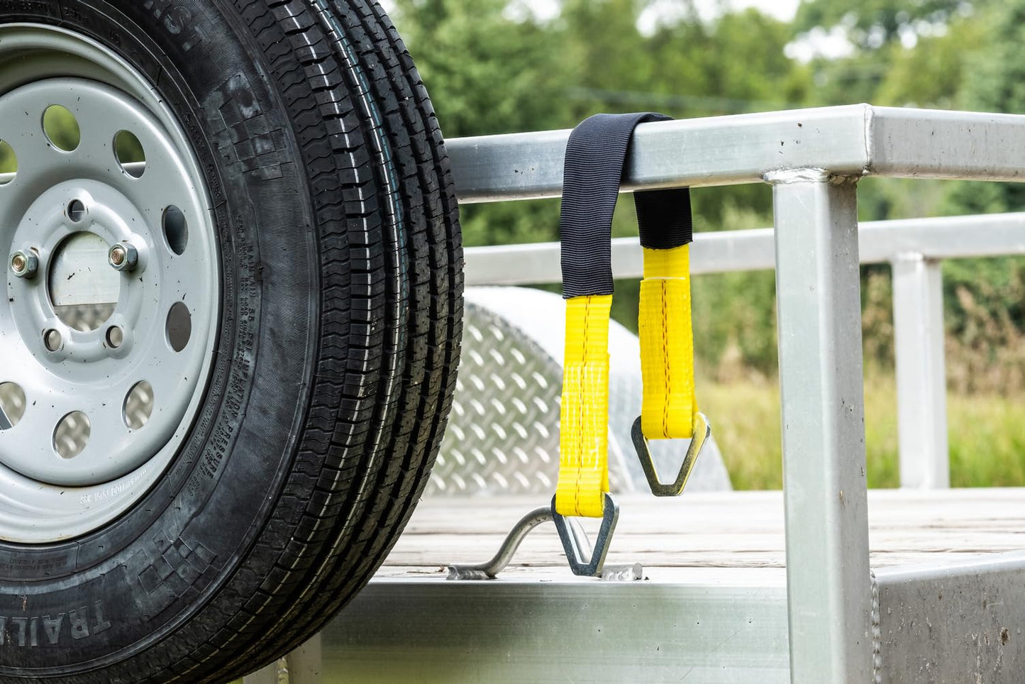 Keeper – 2” x 24” Premium Axle Tie Down Strap with D Rings - 3,333 lbs. Working Load Limit and 10,000 lbs. Break Strength,One Color