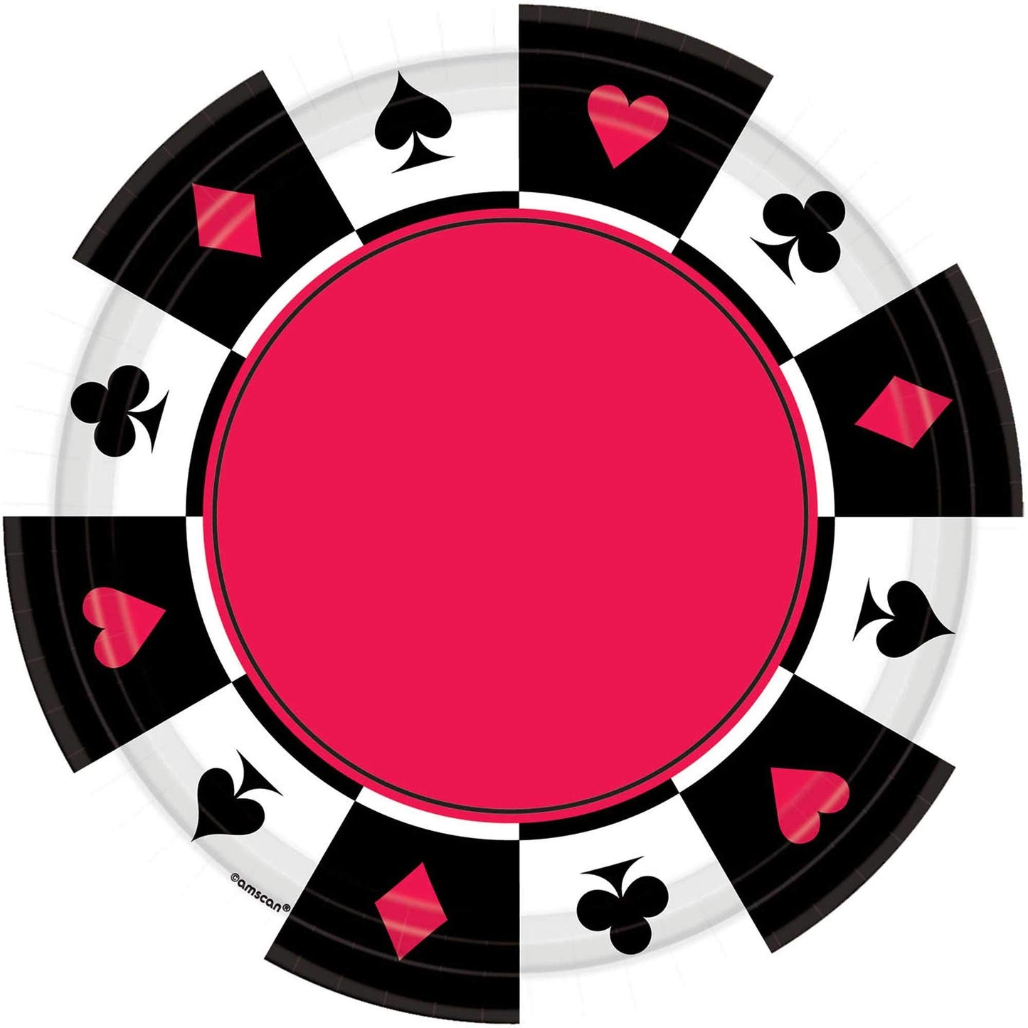 Roll The Dice Round Plates - 10.5" (Pack of 8) - Premium Quality & Eye-Catching Design - Perfect for Game Nights, Parties & Celebrations
