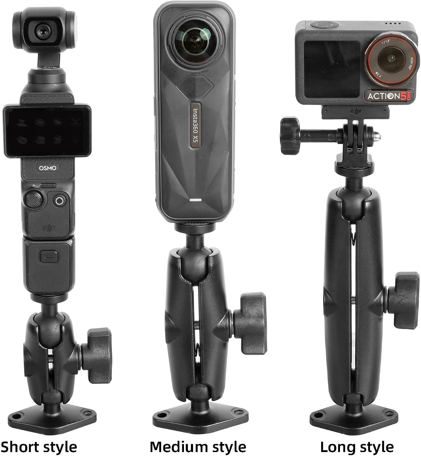 xik 1/4"-20 Thread Camera Mount Holder for Wall/Desk/Car/Boat,AMPS Standard Hole InstallationFits DSLR, CCTV, Action