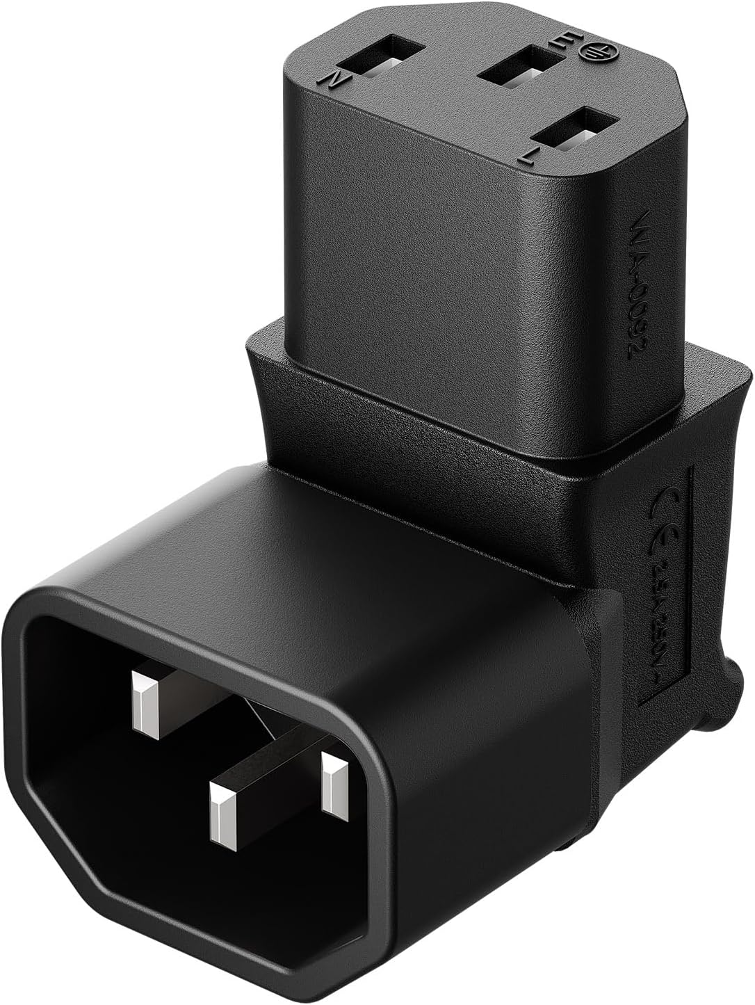 Vellcon 320 C14 C13 90 3Pole 90Degree IEC to Power Adapter PDU Plug/Socket Down Degree Wall-Mounted LCD TV AC Connector