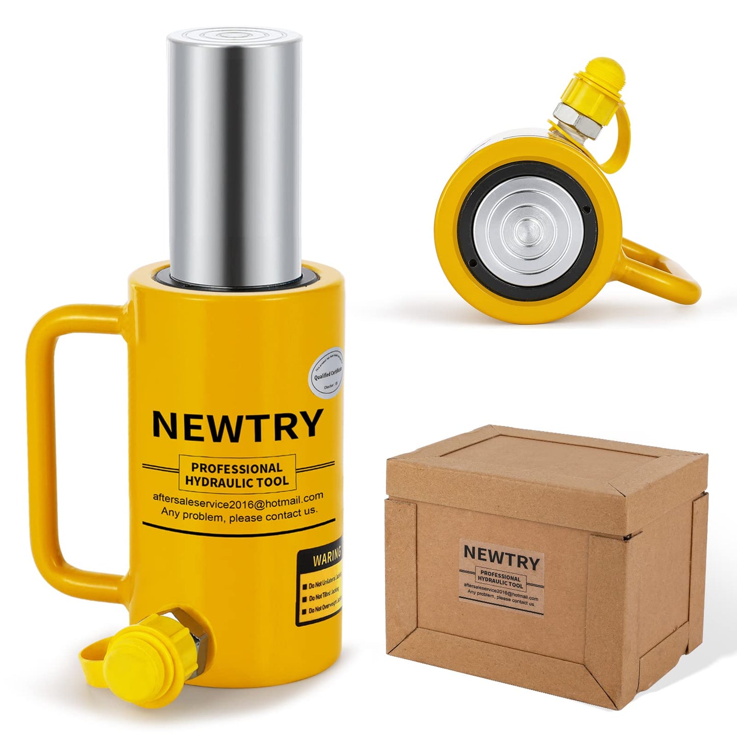 NEWTRY 20T Hydraulic Cylinder Long Jack + 20T Hydraulic Cylinder Long Jack