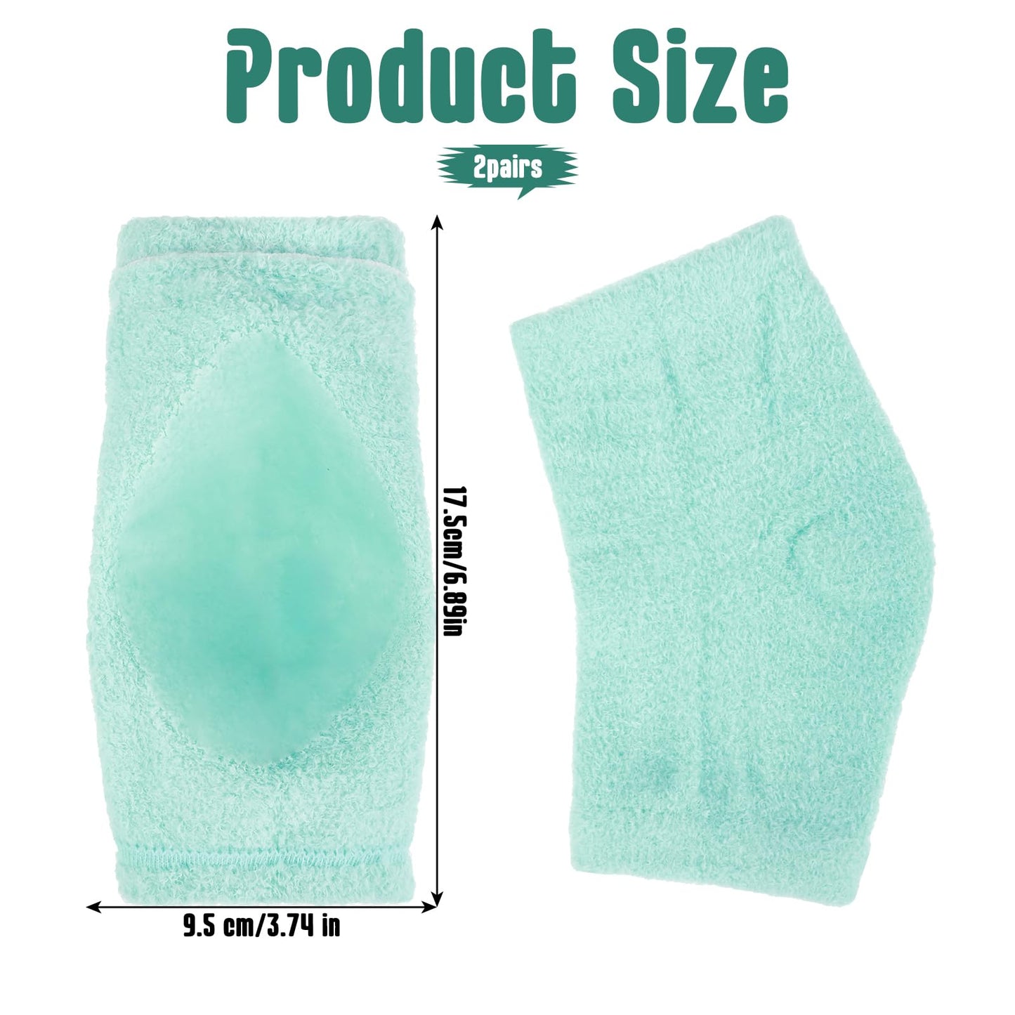 Classicseali 2 Pairs Dry Elbow Treatment, Elbow Protector Beauty Gel Moisturizing, Elbows Protectors for Elderly, for Moist Chapped Dry Skin Care, Cover Heel Socks, Elbows Sleeves,Black & Light Blue