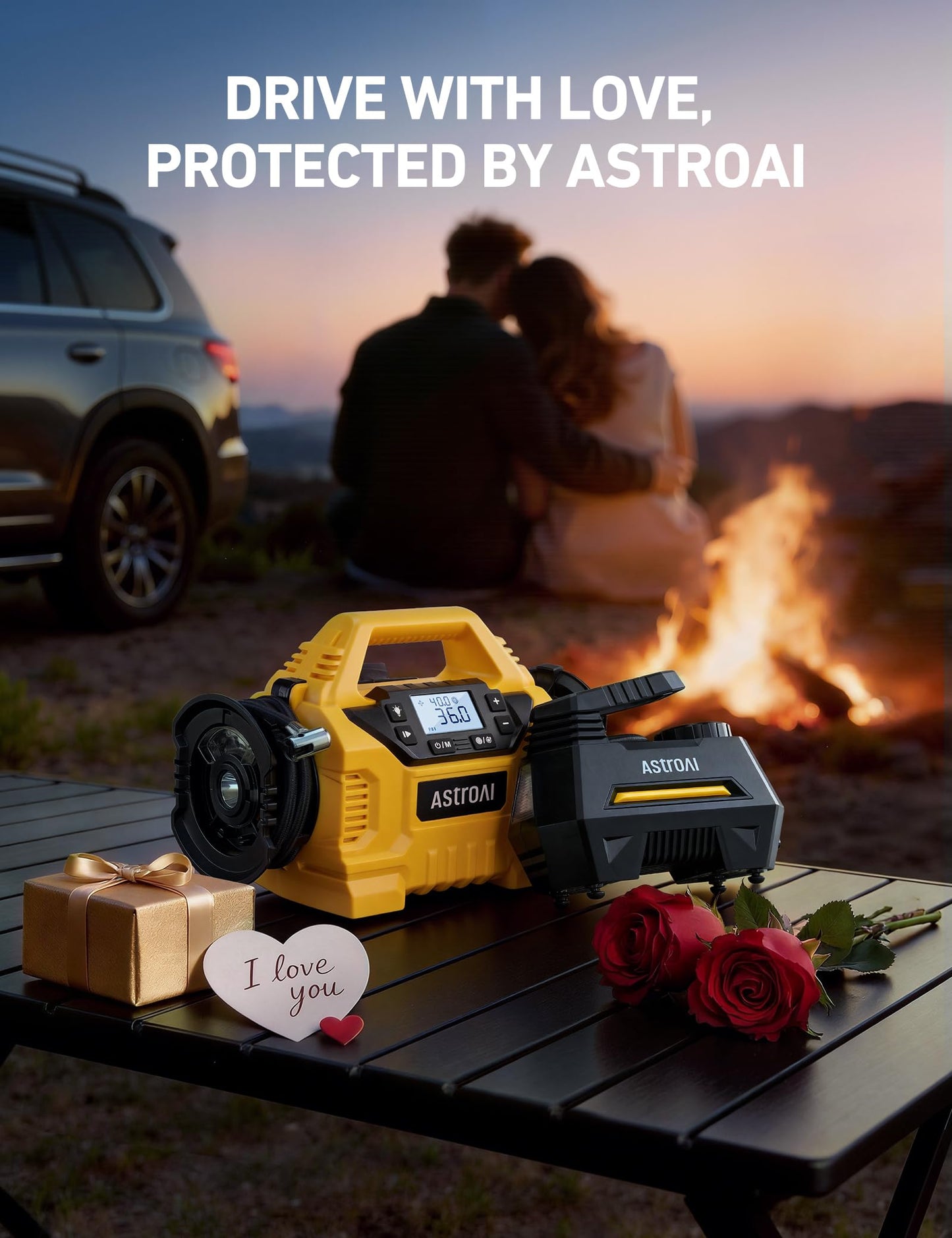 AstroAI MC3 Cordless Tire Inflator Portable Air Compressor for Car Tire Pump 160PSI with HD Screen, 3 Power Sources & Dual Powerful Motors, Heavy Duty Air Pump Inflation/Deflation