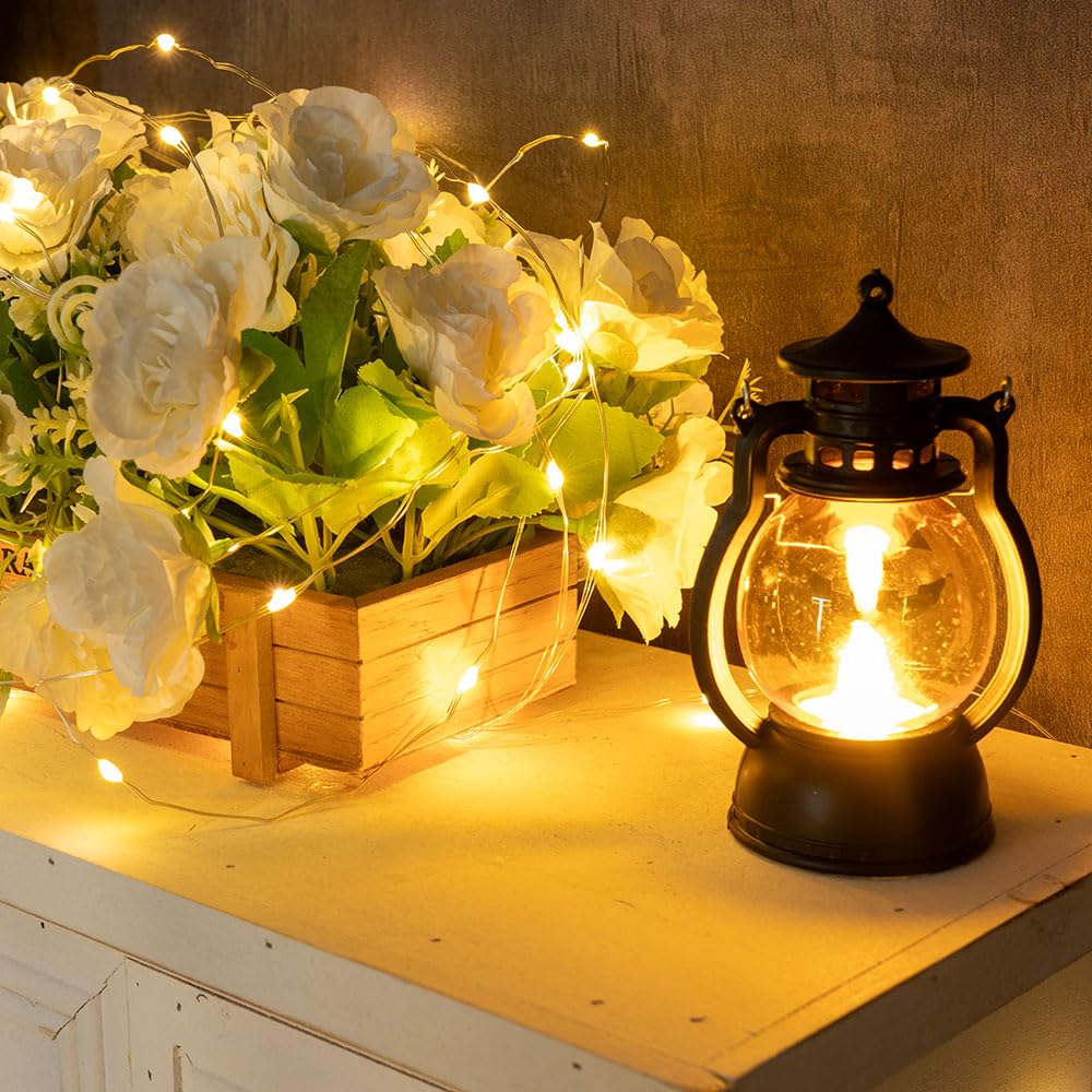 RESNICE 200 LED Fairy Lights String Lights, Warm White, 66Ft Silver Wire with Remote, 2 Pack, Model DS-SL-300-CTR