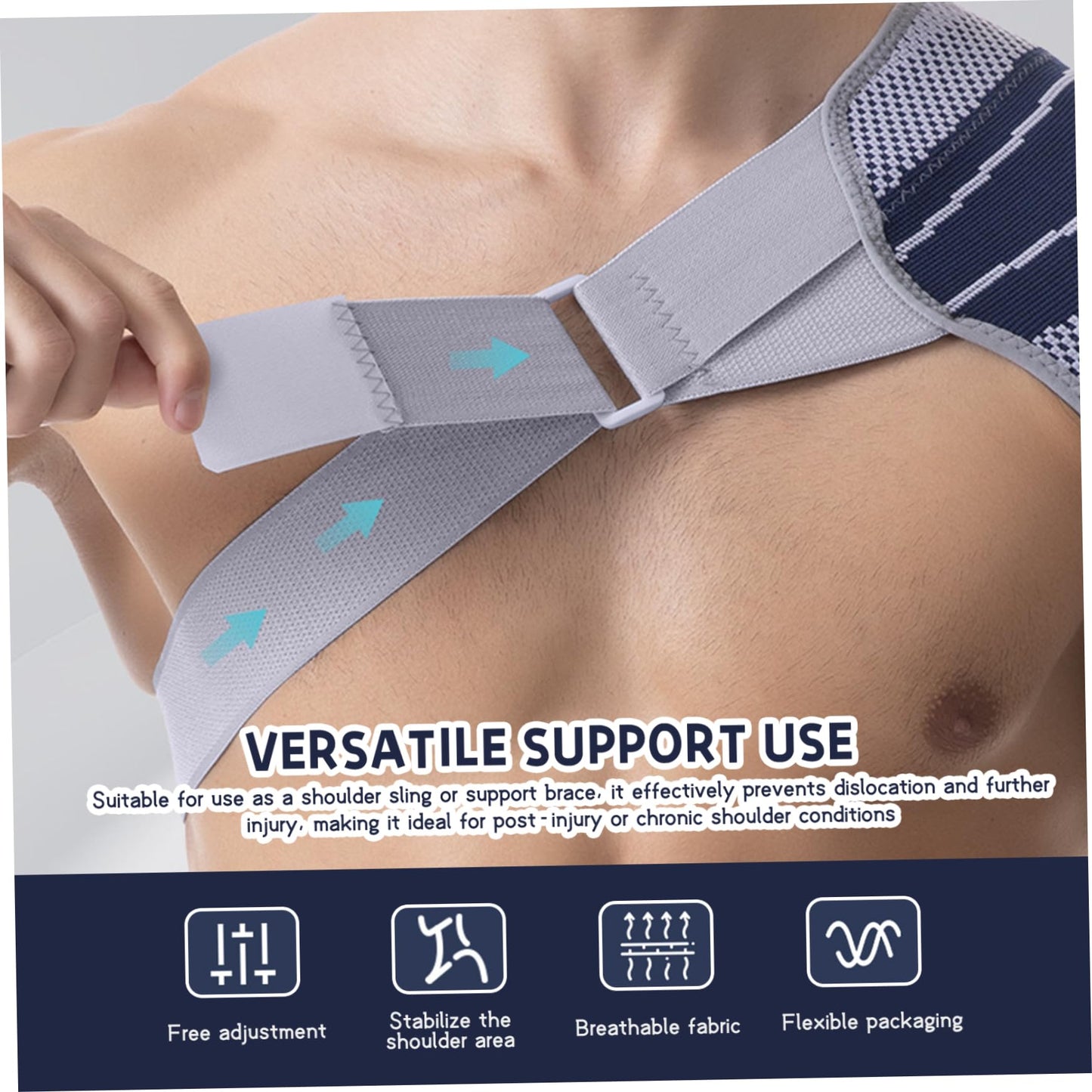 NASSMOSSE Shoulder Brace for Men Women, Adjustable Breathable Shoulder Compression Sleeve for Torn Rotator Cuff Pain Relief, Strains Dislocation L/XL
