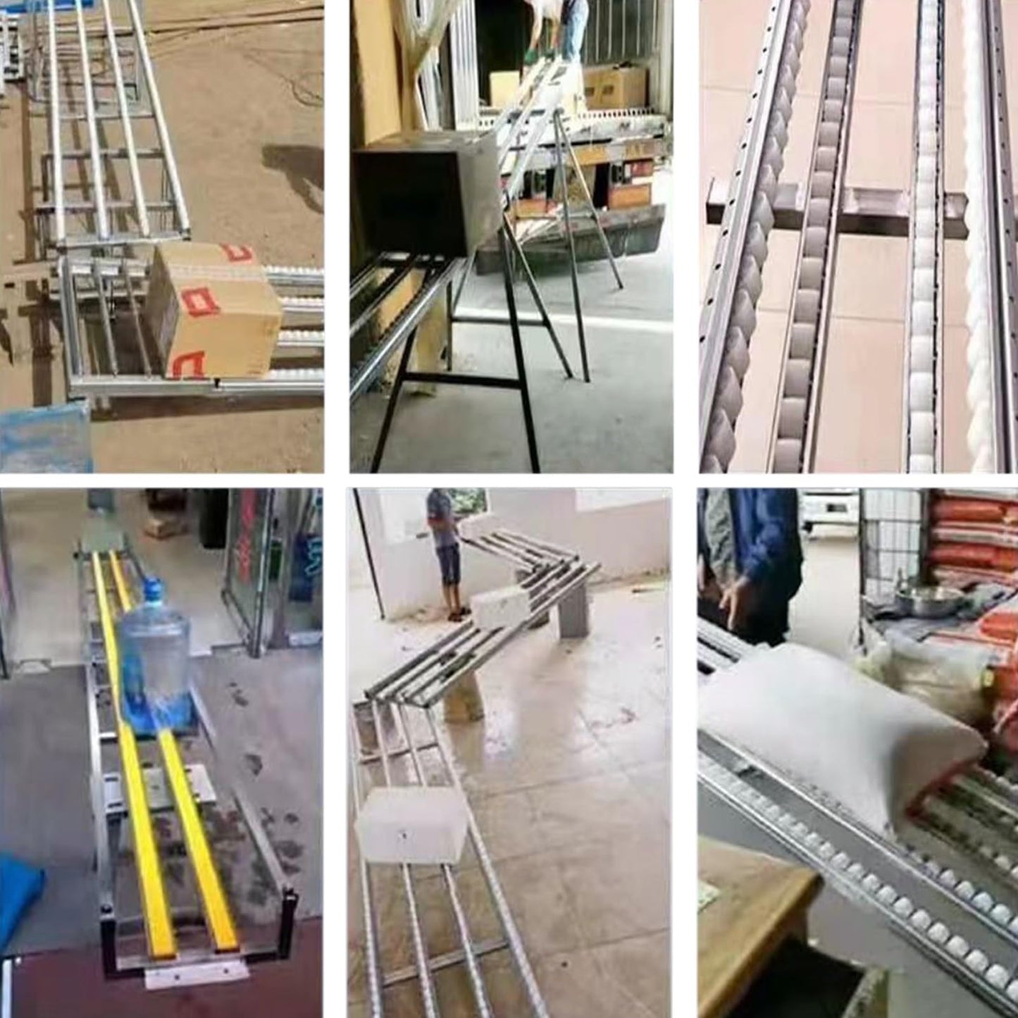 This Light-Duty Conveyor Roller Stands, Stainless Steel Adjustable Skate Wheel Flow Rail for Warehouses and Factories