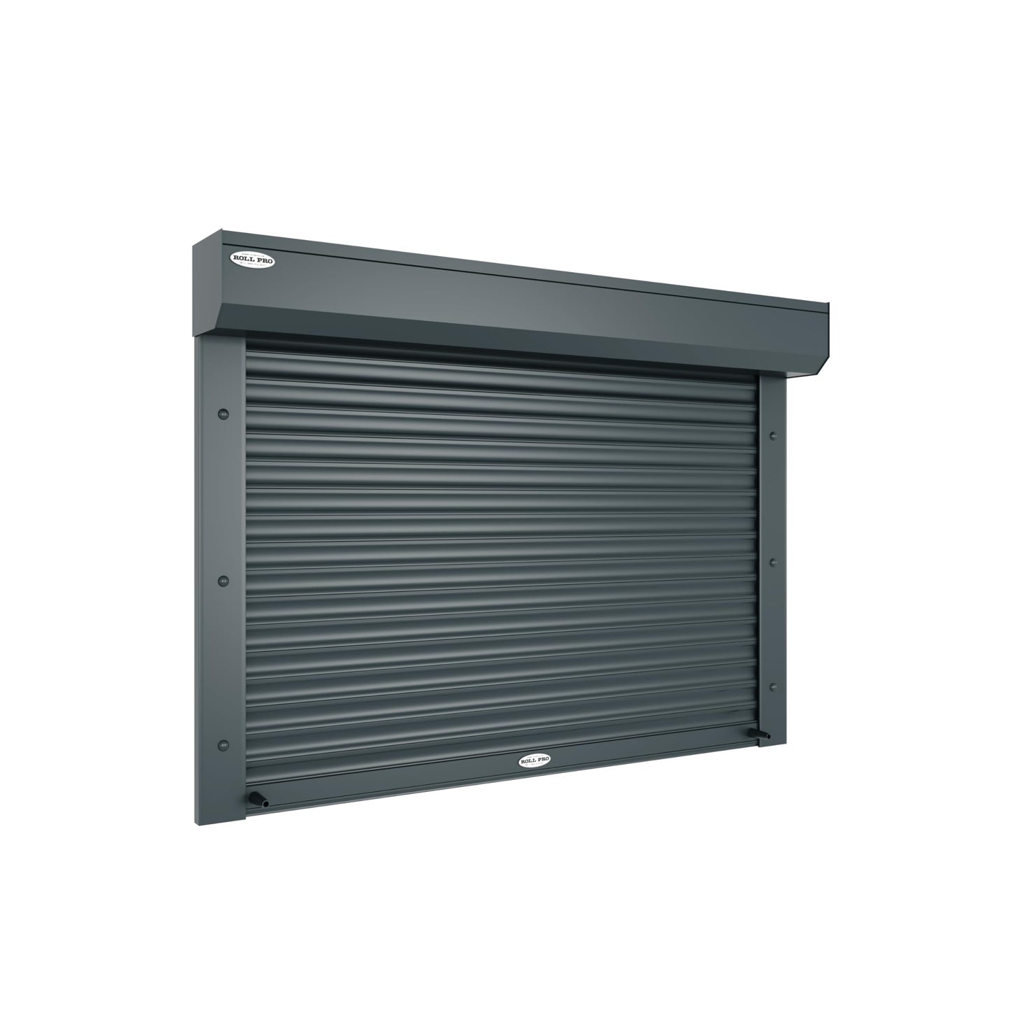 Motorized Radio Security Aluminum Rolling Roll Up Shutter, Window Blind Shades, Window Roll Up Shutter Blackout | Brown (Anthracite Grey)