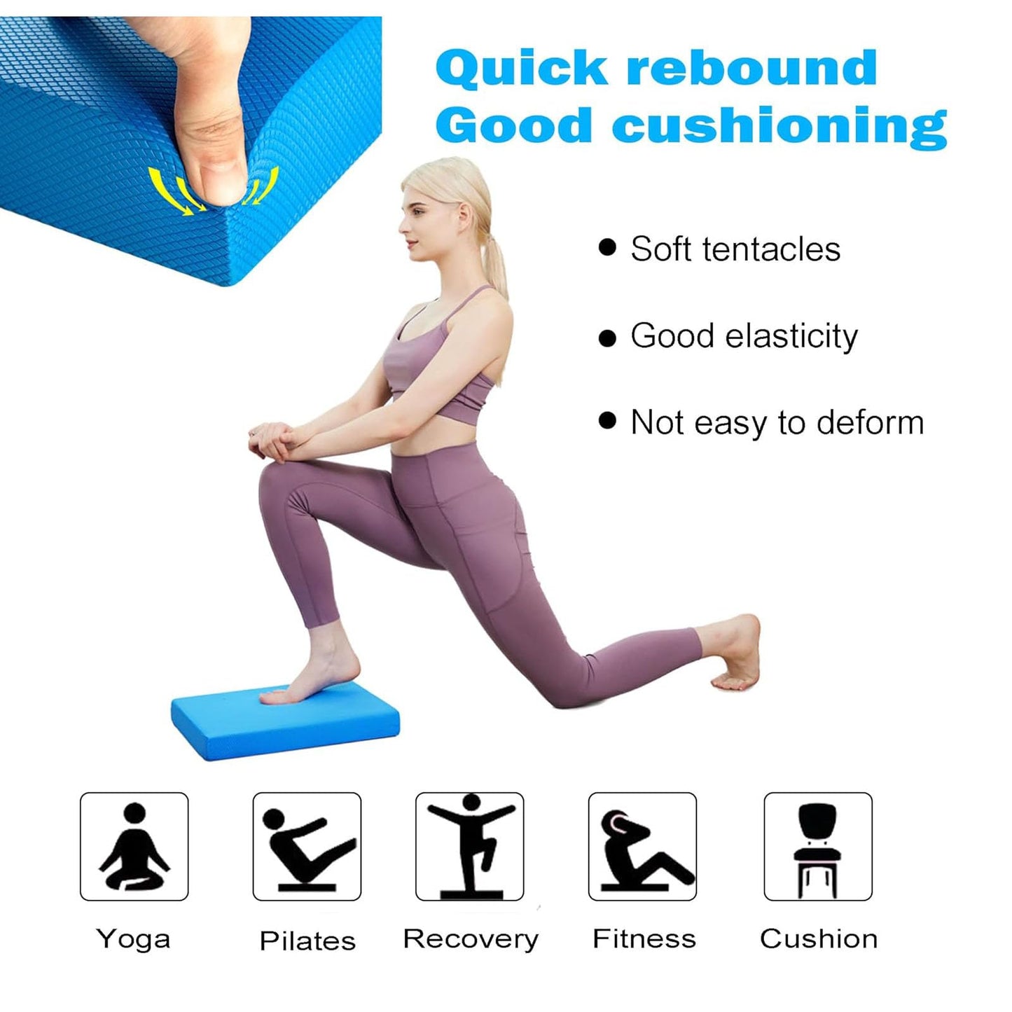 Balance Pad,Foam Balance Pad,15.8" x 13" x 2" Exercise Balance Pad,For Physical Therapy Yoga Balance Training