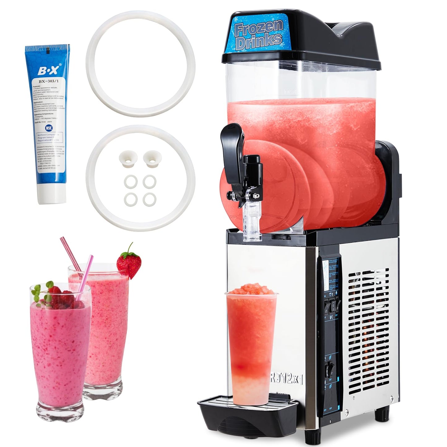 Garvee Slushie Machine 68 oz, Garvee All-in-One Slushy Maker for Home with LED Display & Auto-Clean, No Ice Needed & One-Touch Reservation, 6 Preset Programs for Frozen Margaritas, Ice Cream & Frappés