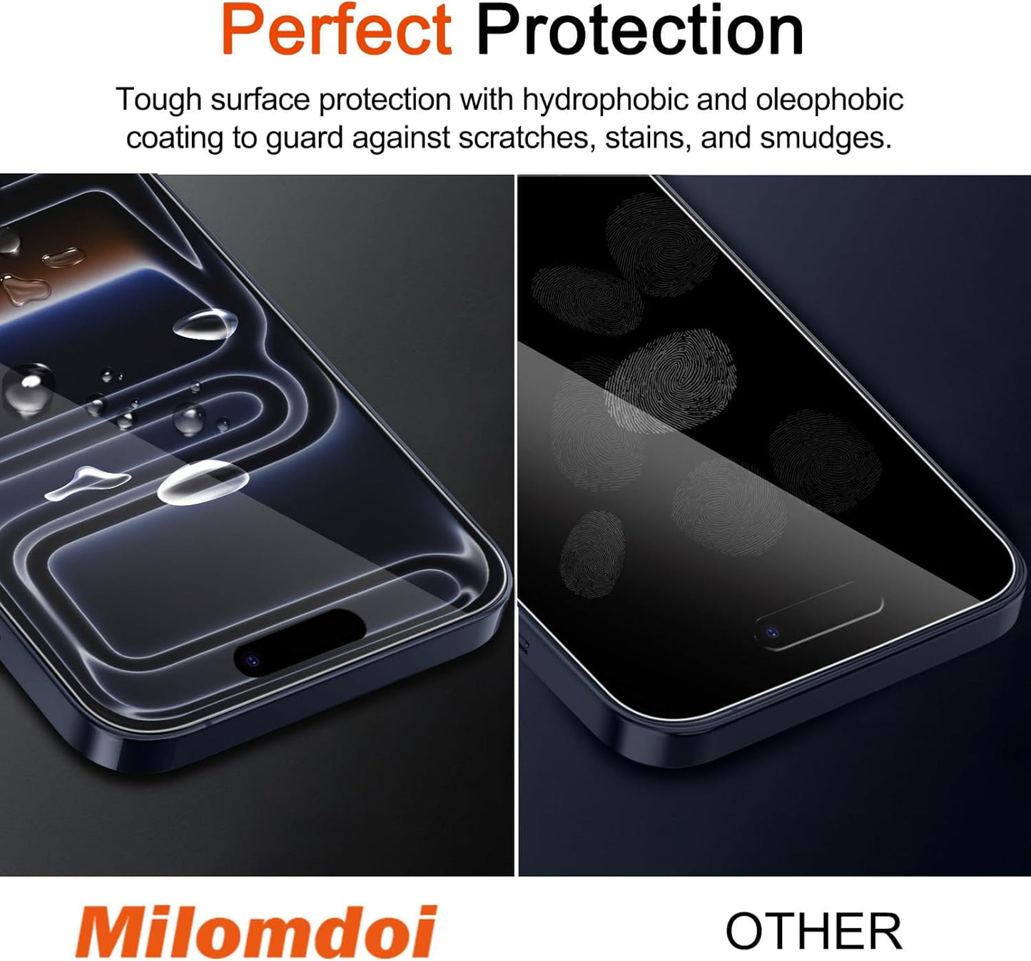 3 Pack 17 Milomdoi Matte Screen Protector for iPhone Pro [Phone Case Friendly] Tempered Glass Accessories Film