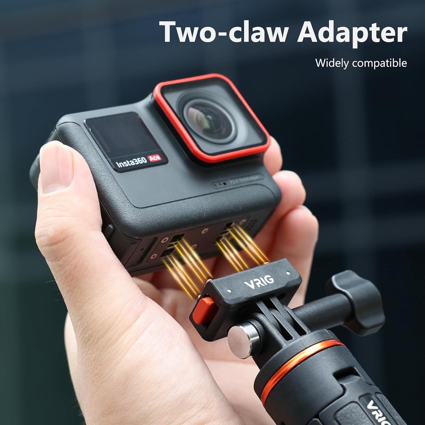 VRIG 360 2/ X5/ X4 2-Prong Magnetic Quick Release Mount for Insta Ace/Ace Pro Air, Quick & Convenient, Camera Mount