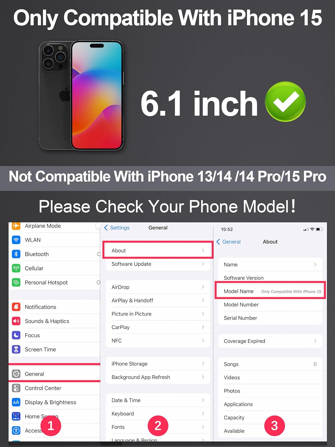 2 Pack 15-6.1 inch, GIGIKISS Matte Screen Protector for iPhone Anti-Fingerprint & Anti-Glare Screen Protector Tempered