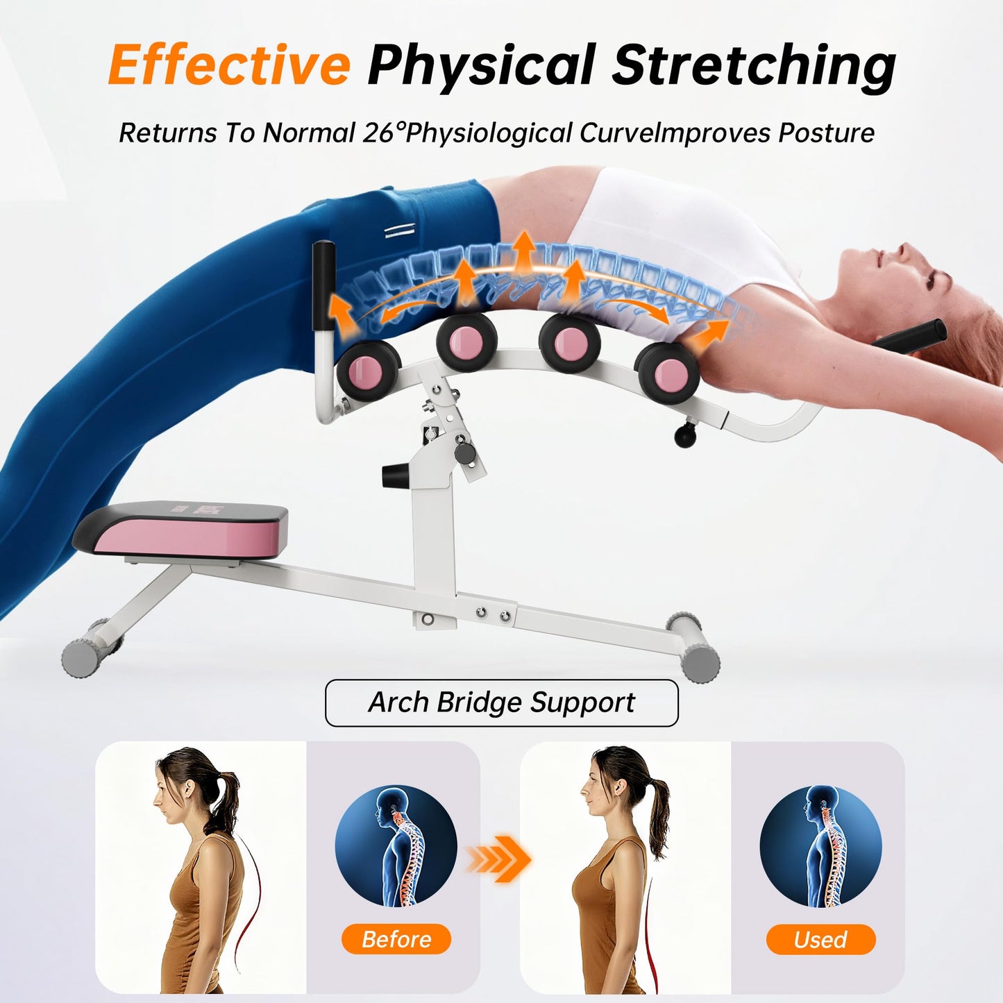 seanleecore Inversion Table for Back Pain Relief - 350lbs Capacity, Improve Posture and Spinal Health - Ideal for Home and Gym Use