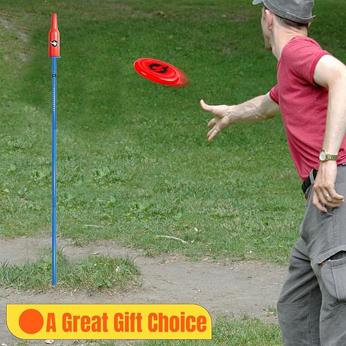 Juegoal Outdoor Flying Disc Game Set, Yard Games Bottle Drop Frisbee Set, Outside Fun Disc Toss Game for Beach Lawn Backyard Park Camping