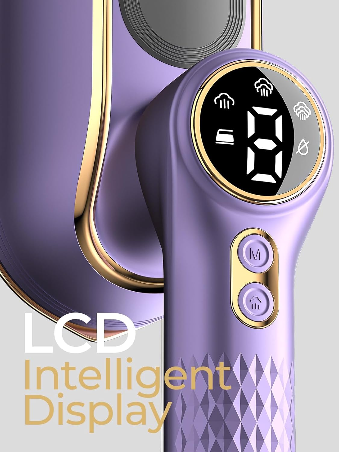 Skiennix Portable Travel Steamer - 1200W Handheld Fabric Steamer with LCD Display | 150ml Tank, Fast Heat-Up, Purple