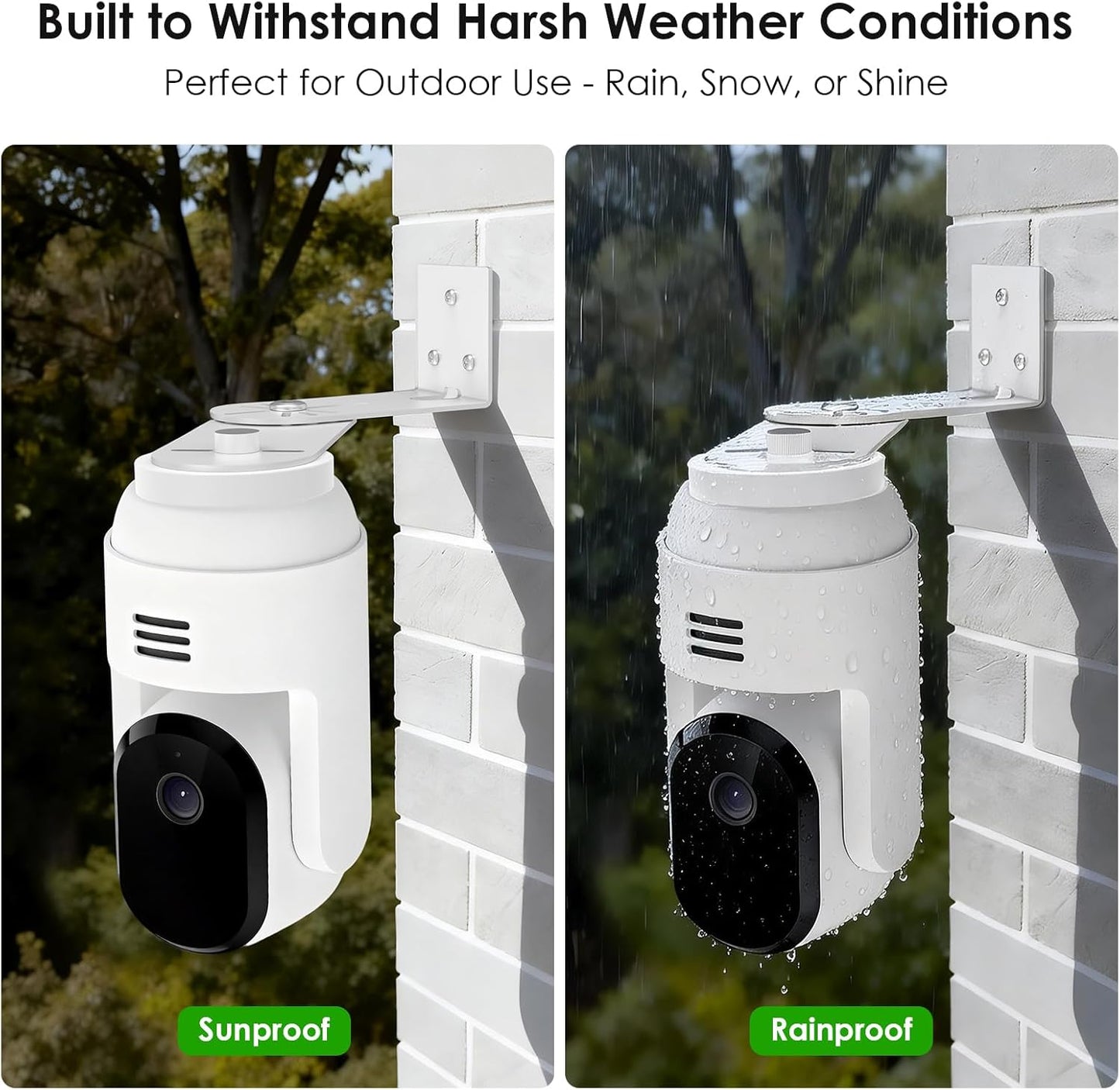 2Packs 300 360 Adjustable Corner Mount Bracket for Arlo Essential Indoor /Outdoor Pan Tilt Security Camera, Metal Wall
