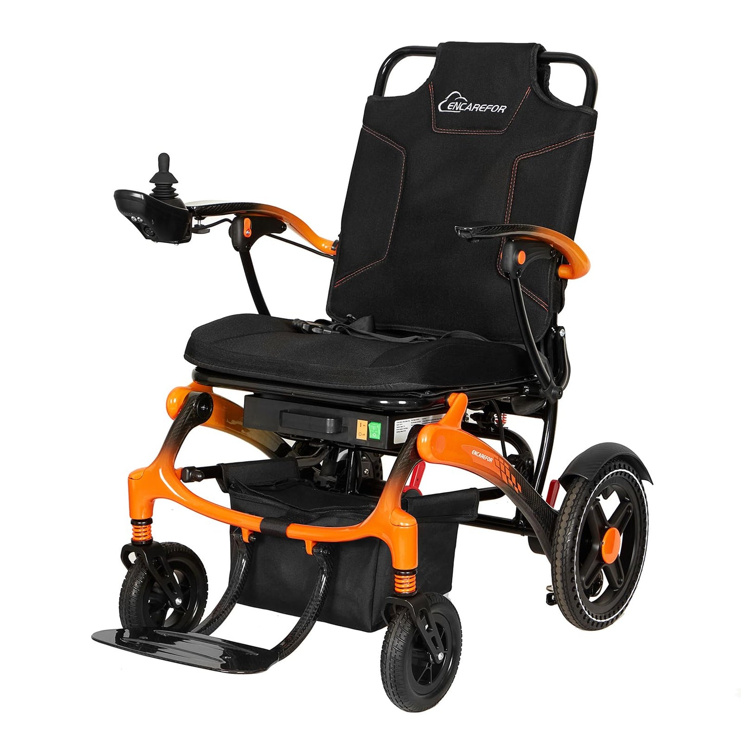 34Lb Carbon Fiber Lightweight Electric wheelchairs for Travel,Carbon Fiber Wheelchair，15 Miles Long Travel Range Wheelchair (Single Battery)