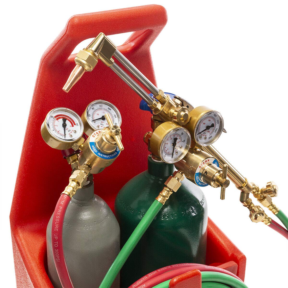 Professional Portable Oxygen Acetylene Oxy Welding Cutting Torch Kit W/Gas Tank, Torch Cutting and Welding Portable Kit