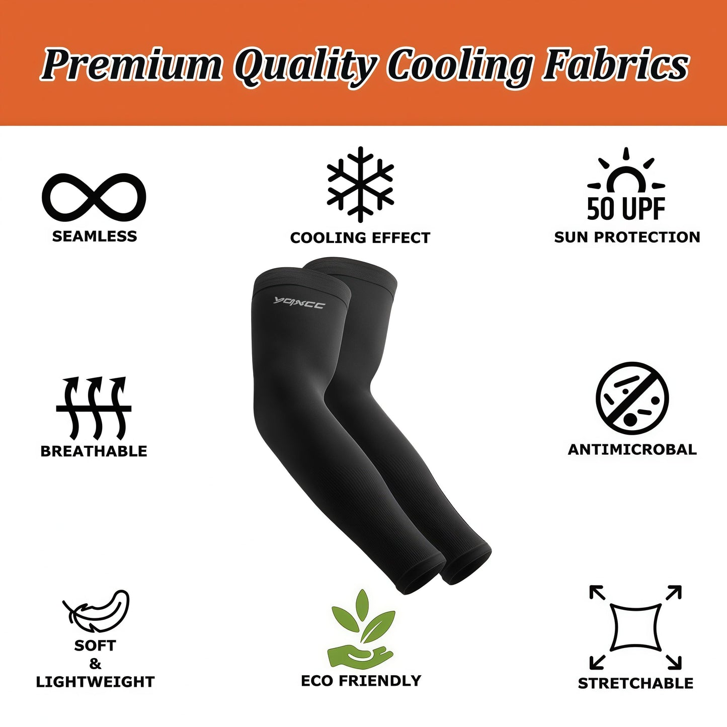 YQXCC 6 Pairs Arm Sleeves, UV Sun Protection UPF 50 Cooling Sleeves, Sports Compression Arm Covers for Golf Basketball