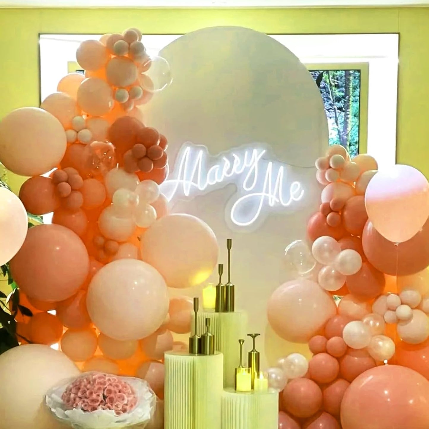 Voircoloria Peach Balloons - 66 Pack 12-Inch Pastel Orange Latex Balloons for Celebrations & Events