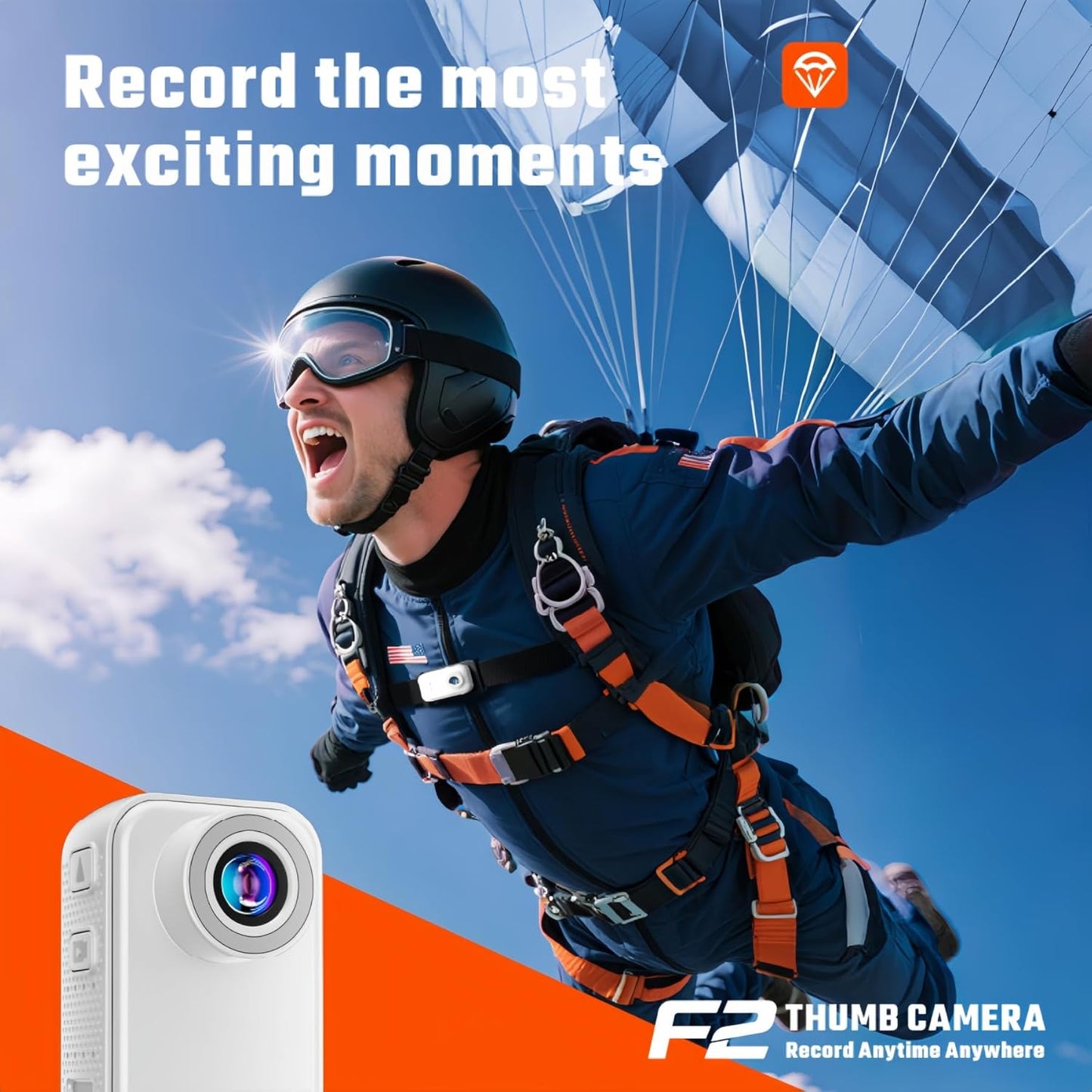Boeavance Mini Body Camera, Thumb Action Camera, Tiny Size, Mount Anywhere Thumb Size Hands Free Recording POV Camera