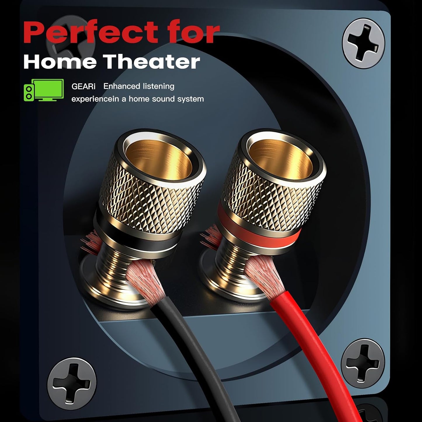 14 50 2 1FT Gauge Speaker Wire Feet - Conductor CCA Clear Audio Speaker Cable for Home Theater & Car Stereo