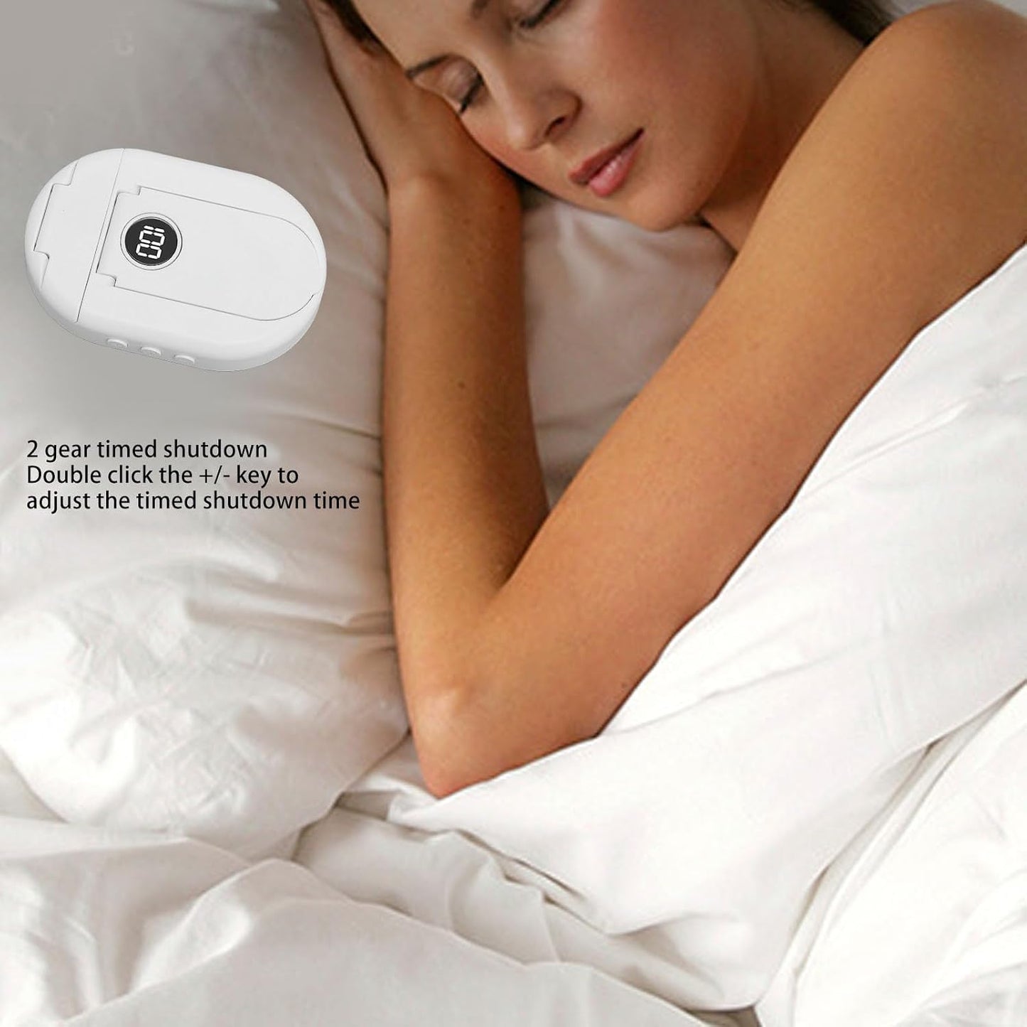 Yunseity Bone Conduction Speaker Pillow with, White Noise Sound Machine for Sleep, Timer Shutdown Stand for Phone