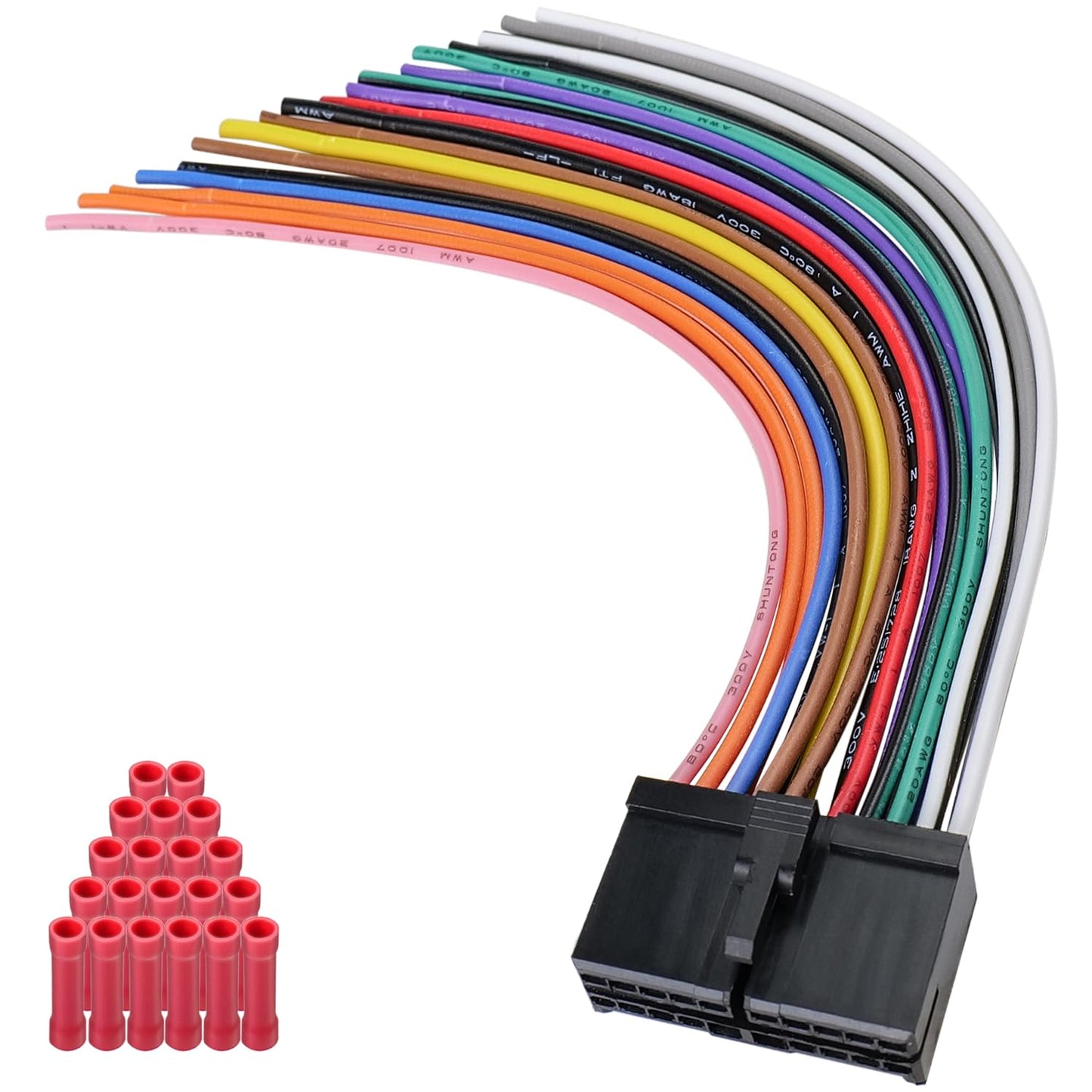20Pin Stereo Wiring Harness Radio Connector Compatible with Boss Car Stereo Wire Adapter