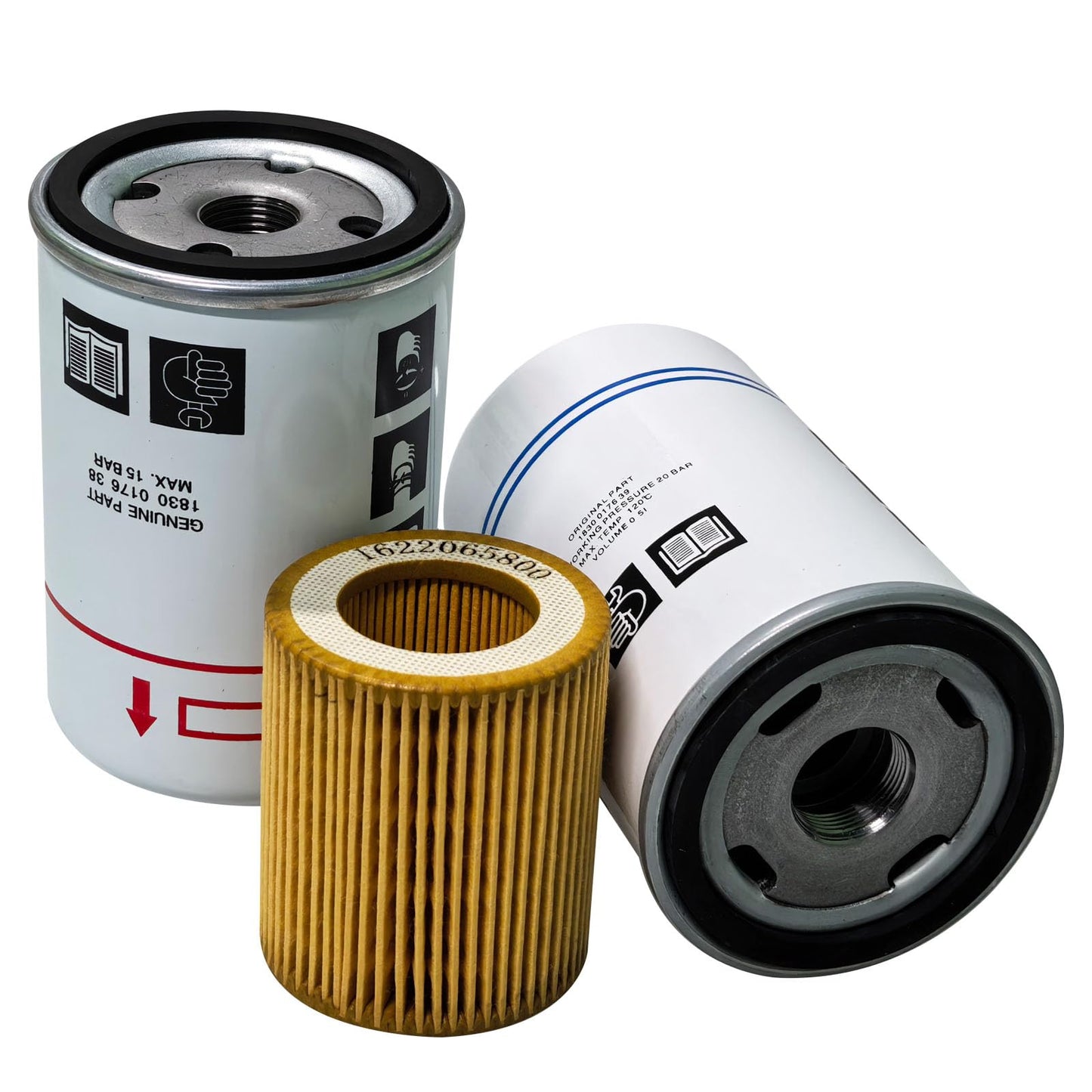 Filter Kit 1830017639 Oil Separator 1830017638 Oil Filter 1622065800 Air Filter, Compatible with Air Compressor Replacement