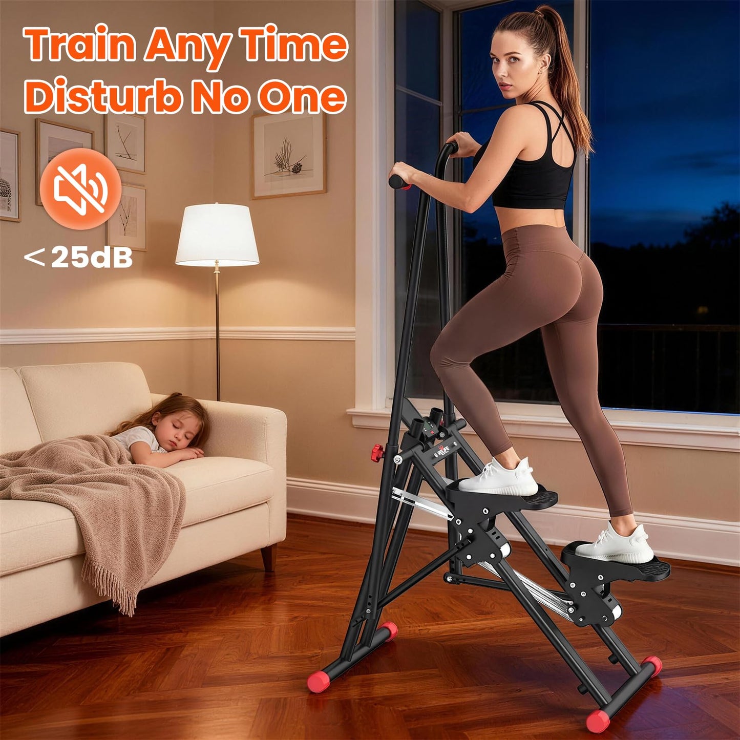 RELIFE REBUILD YOUR LIFE Stair Stepper for Home Exercise,New Version Stair Climber with Adjustable Resistance, Vertical Climber Cardio Exercise Machine for Full Body Workout, Extended Step Range