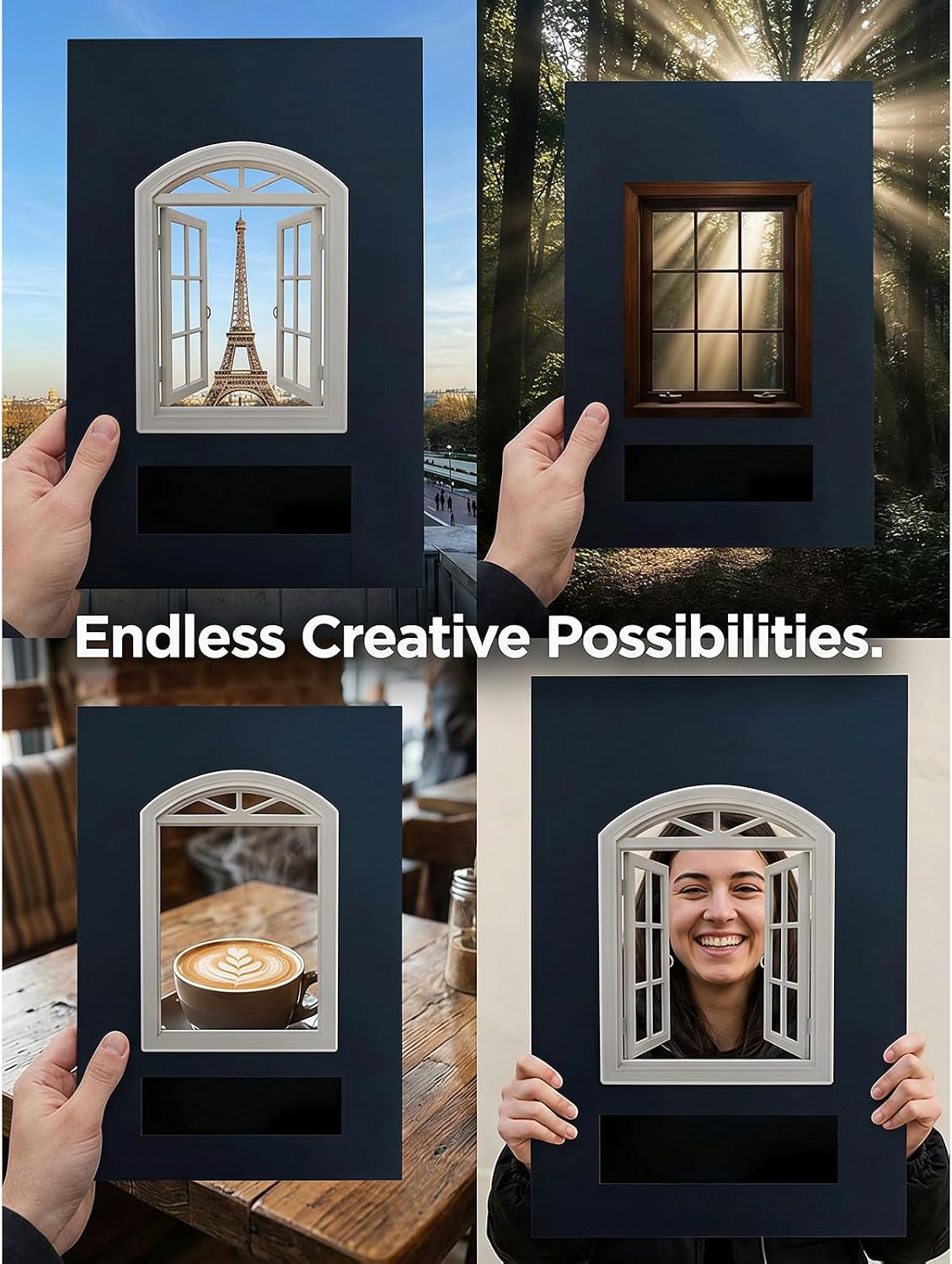 Generic 2026 (1PCS) New Creative Window Props, Portable Creative Window Frame Photography Props, Travel Photos