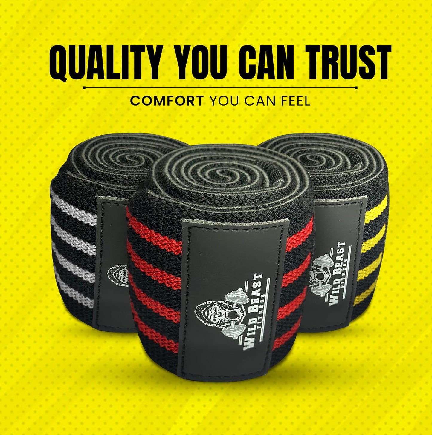 Elbow Wraps for Weightlifting (Pair), Stretchable & Breathable 41" Elbow Compression Strap, Weightlifting Straps for Bench Press, Supports Powerlifting, Pressing, Elbow Straps for Gym Accessories for Men (Yellow)