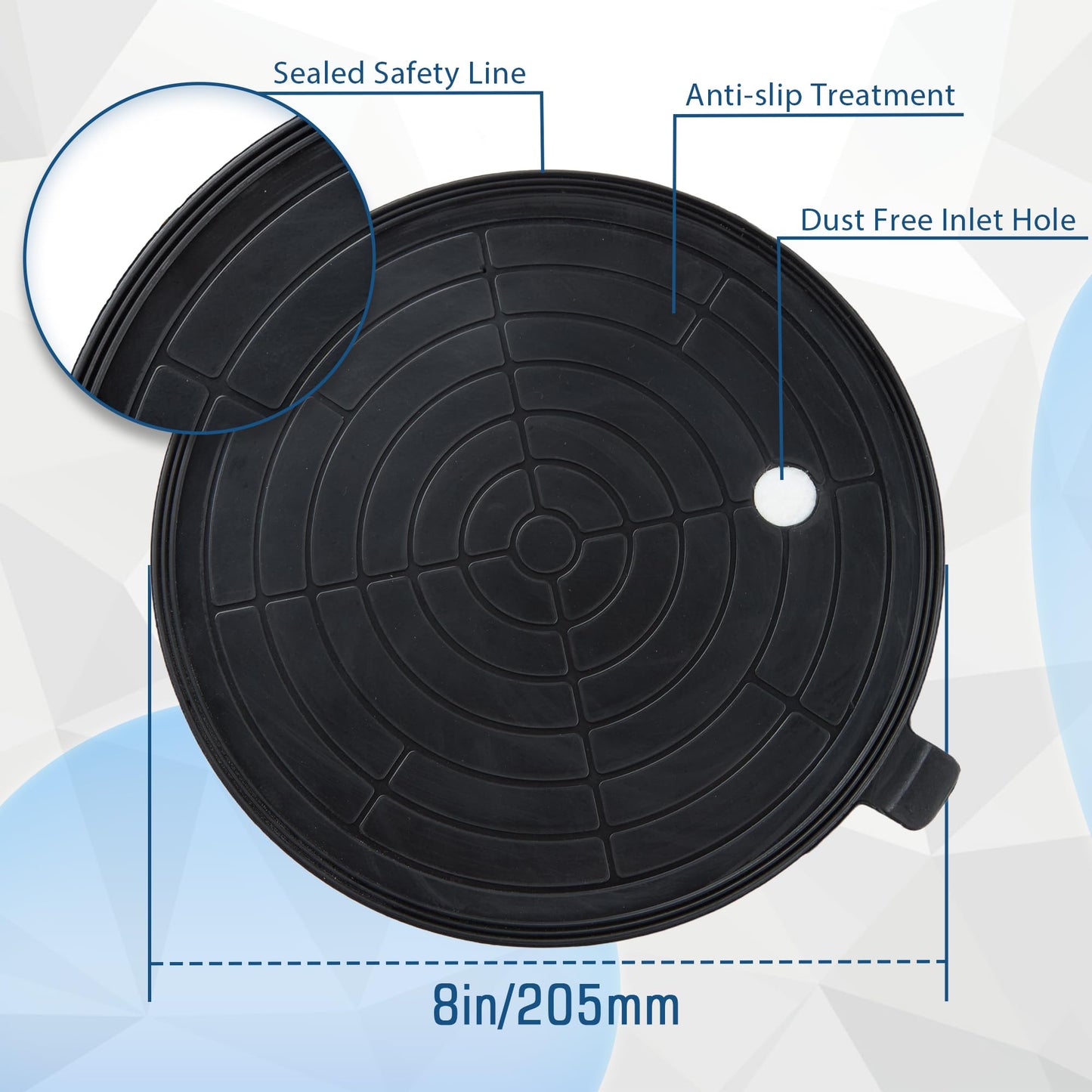 8" Glass Suction Cups with Pressure Gauge, 2 Pack Vacuum Suction Cups with Metal Handle, Heavy Duty Hand-held Suction Cups for Glass & Granite Lifting, 440 lbs Load Capacity with Carrying Case