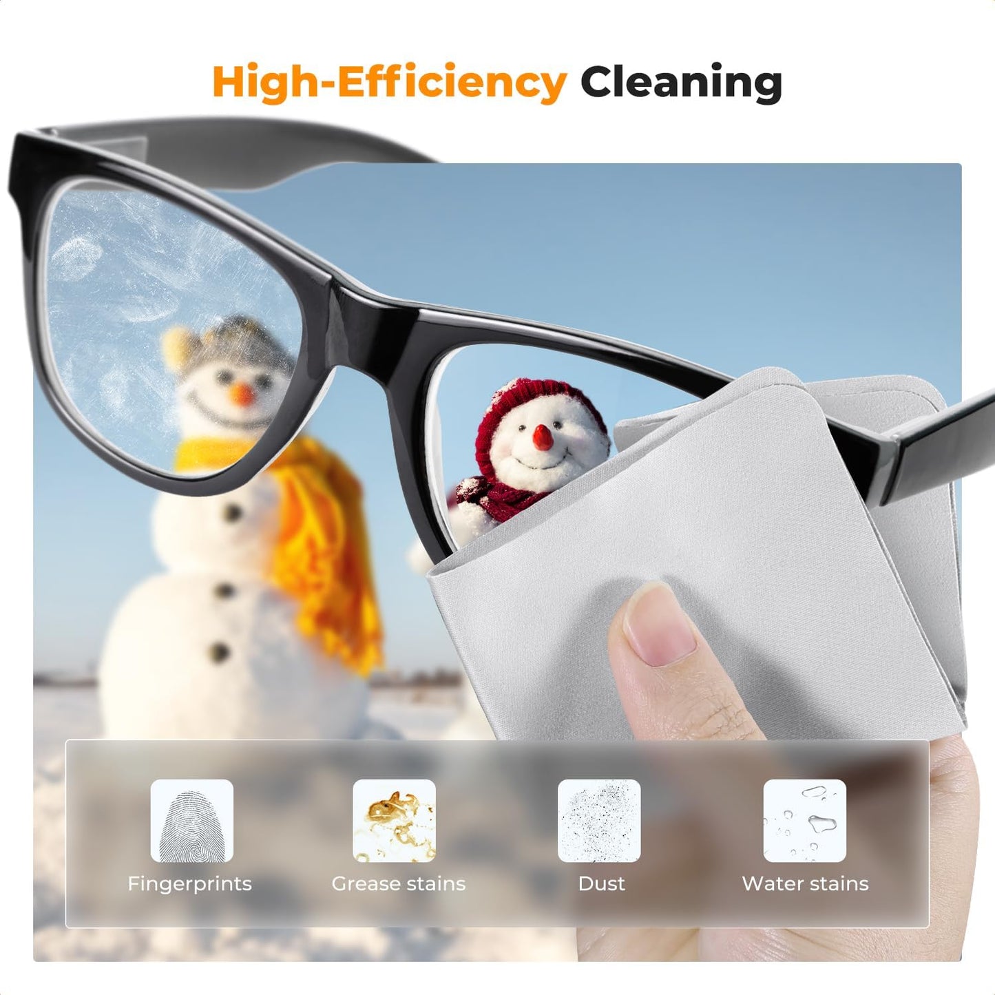 K&F CONCEPT 60ML x2 x2 Headset, Lens Cleaner Spray Kit | Glasses Cleaner + Microfiber Cleaning Cloth | Lens and Screen