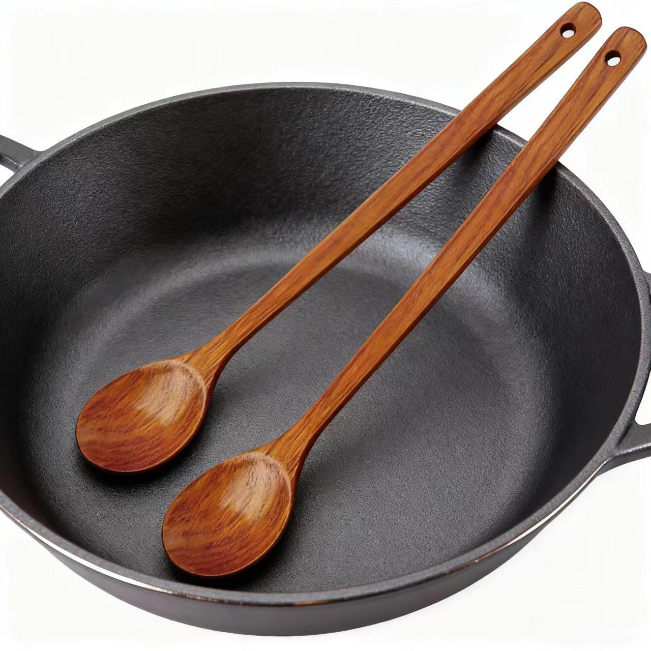 20inch Long Handle Wooden Spoon, Wooden Mixing Spoon Super Strong Sturdy Hardwood Wooden Kitchen Utensils for Cooking And Stirring