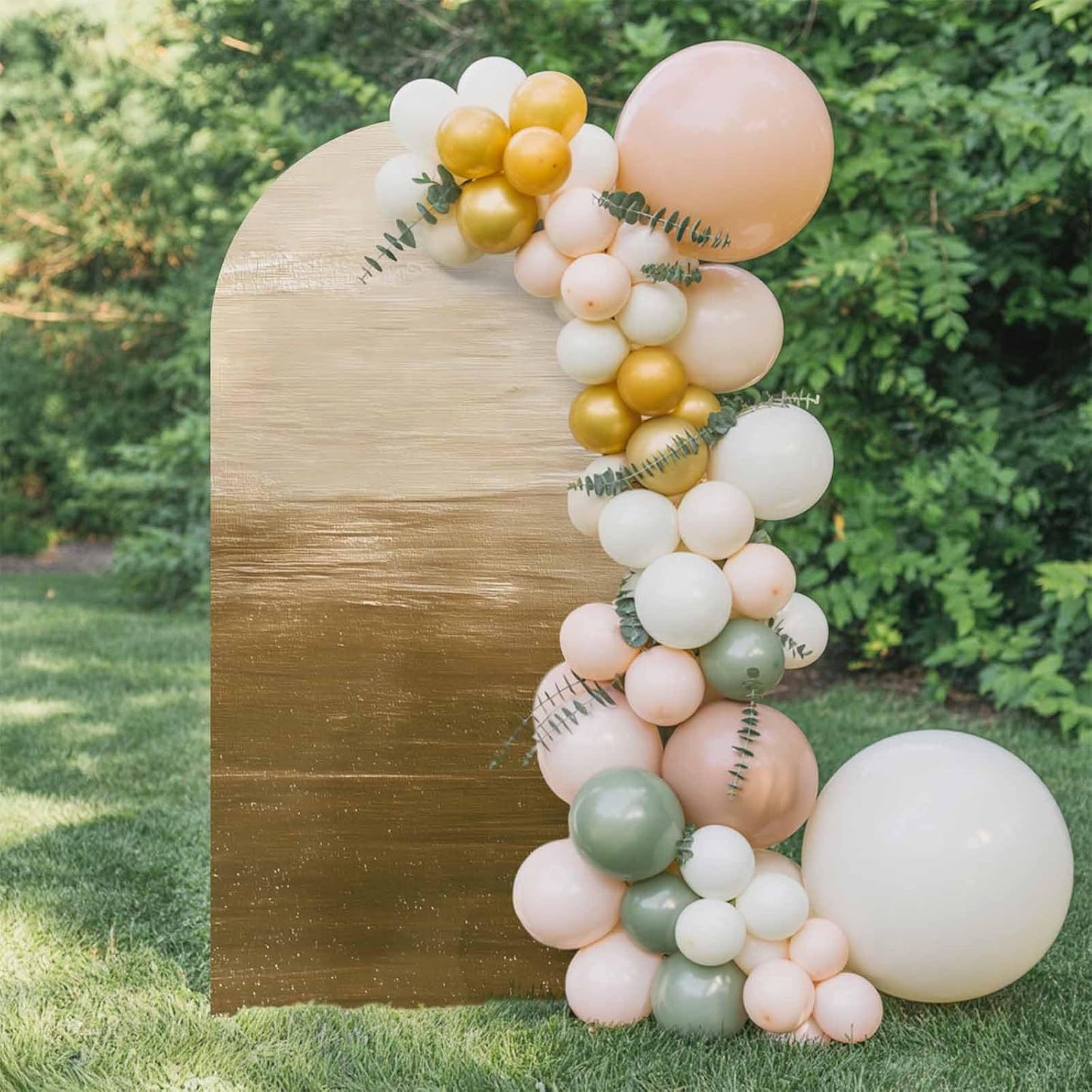 Jnbasdffb 7.2 Brown Ombre Wedding Arch Cover, Stretchy Spandex Arch Backdrop Stand Covers FT, Modern Abstract Art Ocean
