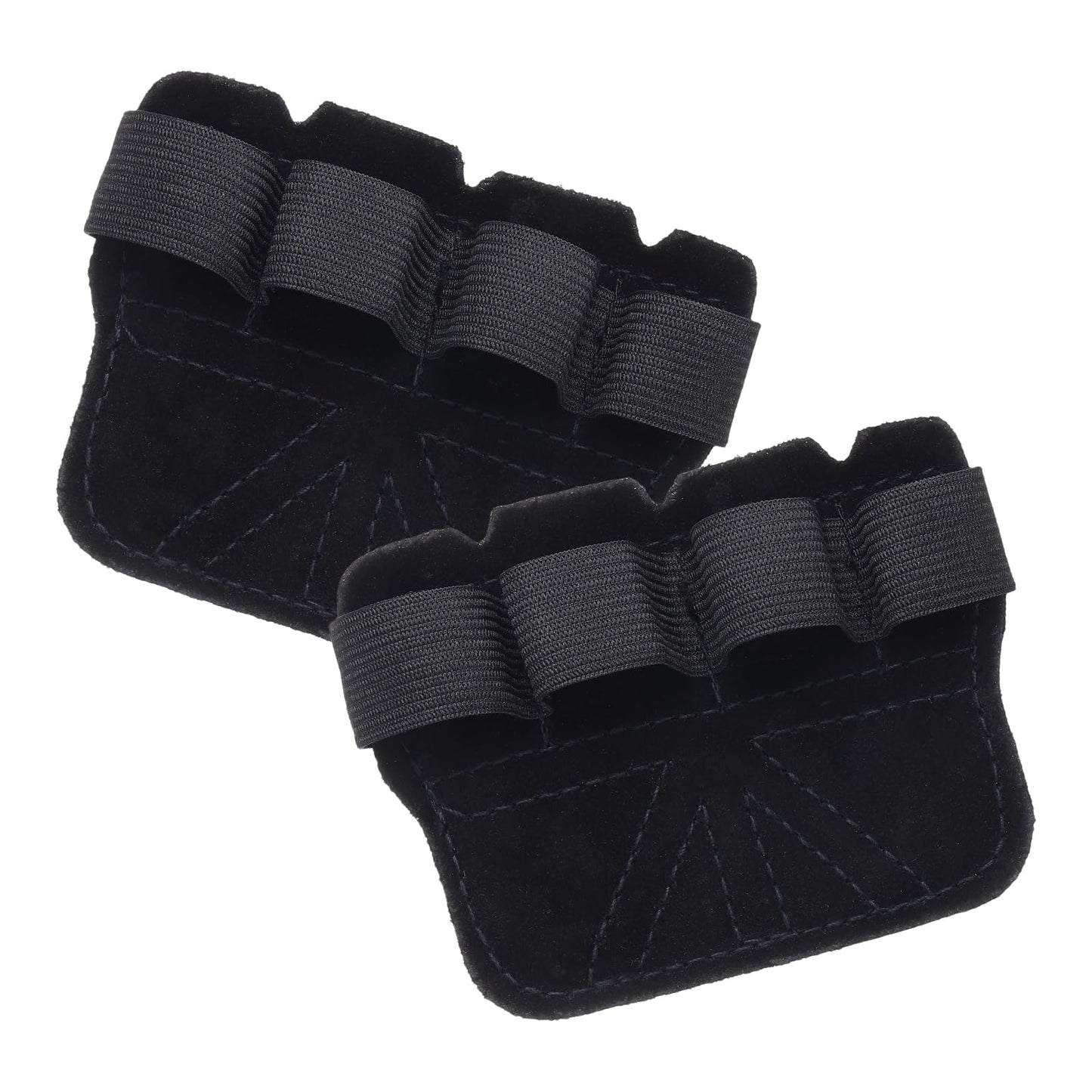YELARXI Anti-Slip Workout Grip Pads, Lifting Grips Pads Weight Gloves for Men Women,4 Pack & Cowhide & Black - Fitting for (Weightlifting/Deadlift/Pull-Up/Gym Training/Yoga)