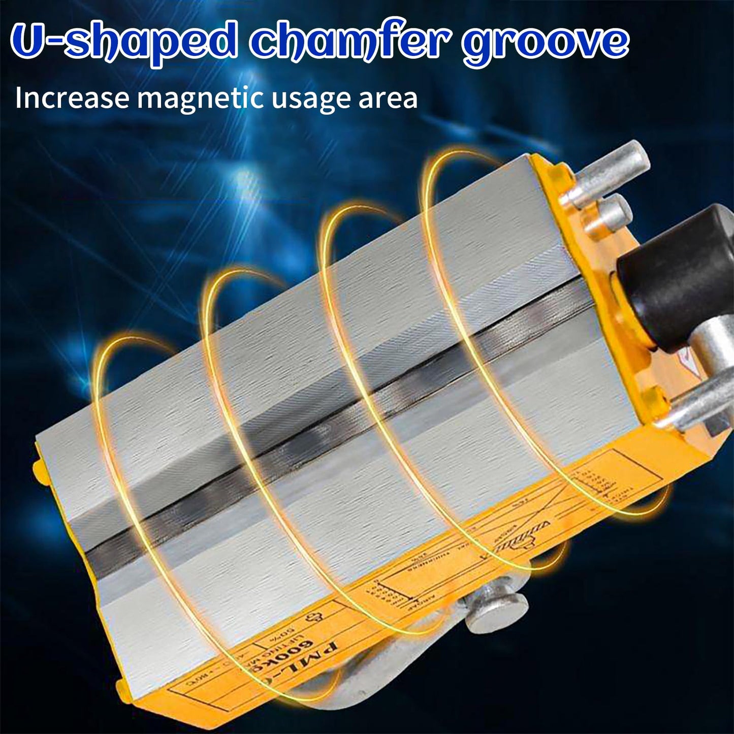 660 lb/300kg Magnetic Lifter, Permanent Magnetic Lifter with Release for Lifting Plate Steel, Board, Used in Shop Crane, Board, Hoist
