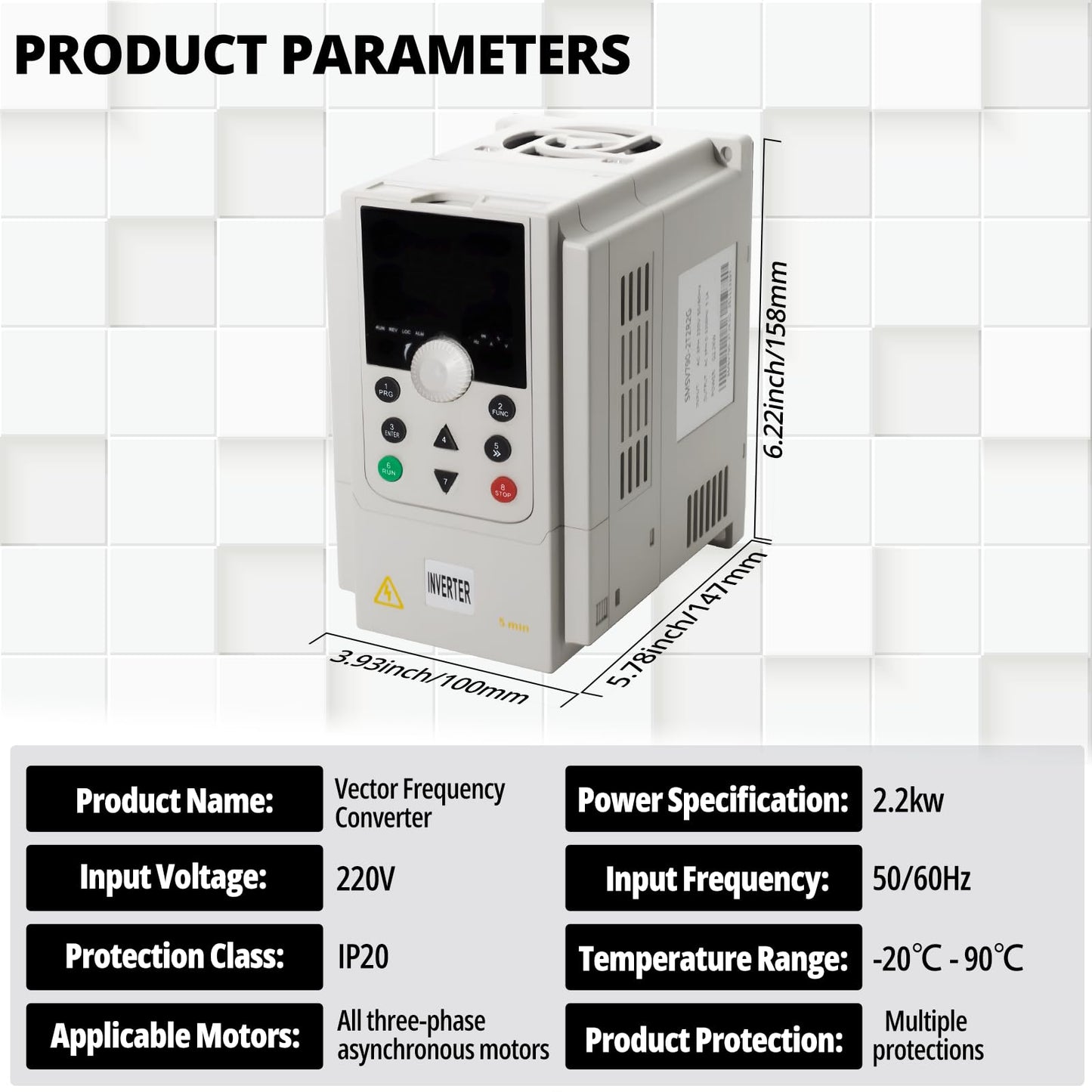 MAKERELE AC 220V/2.2kw 3HP Variable Frequency Drive, VFD Single or Three Phase Input to 3 Phase Output Frequency Converter for for CNC Spindle Motor and AC Motor Speed Control