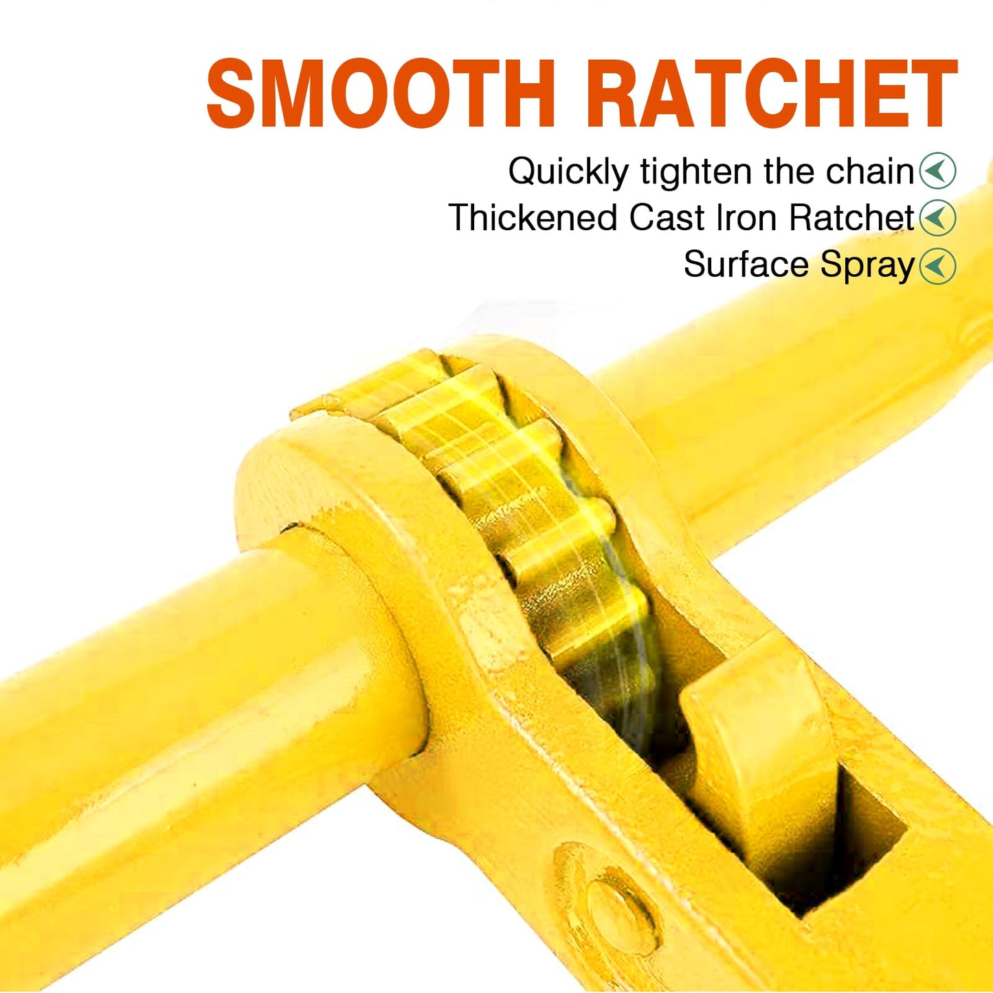 Ratchet Chain Binders,Heavy Duty Load Binders with Grab Hooks,9200 LBS Secure Working Load,Tie Downs for Grade 70-80 Transport Chain,for Towing,Hauling,Flatbed Trailers,3/8''-1/2", 4 Pack