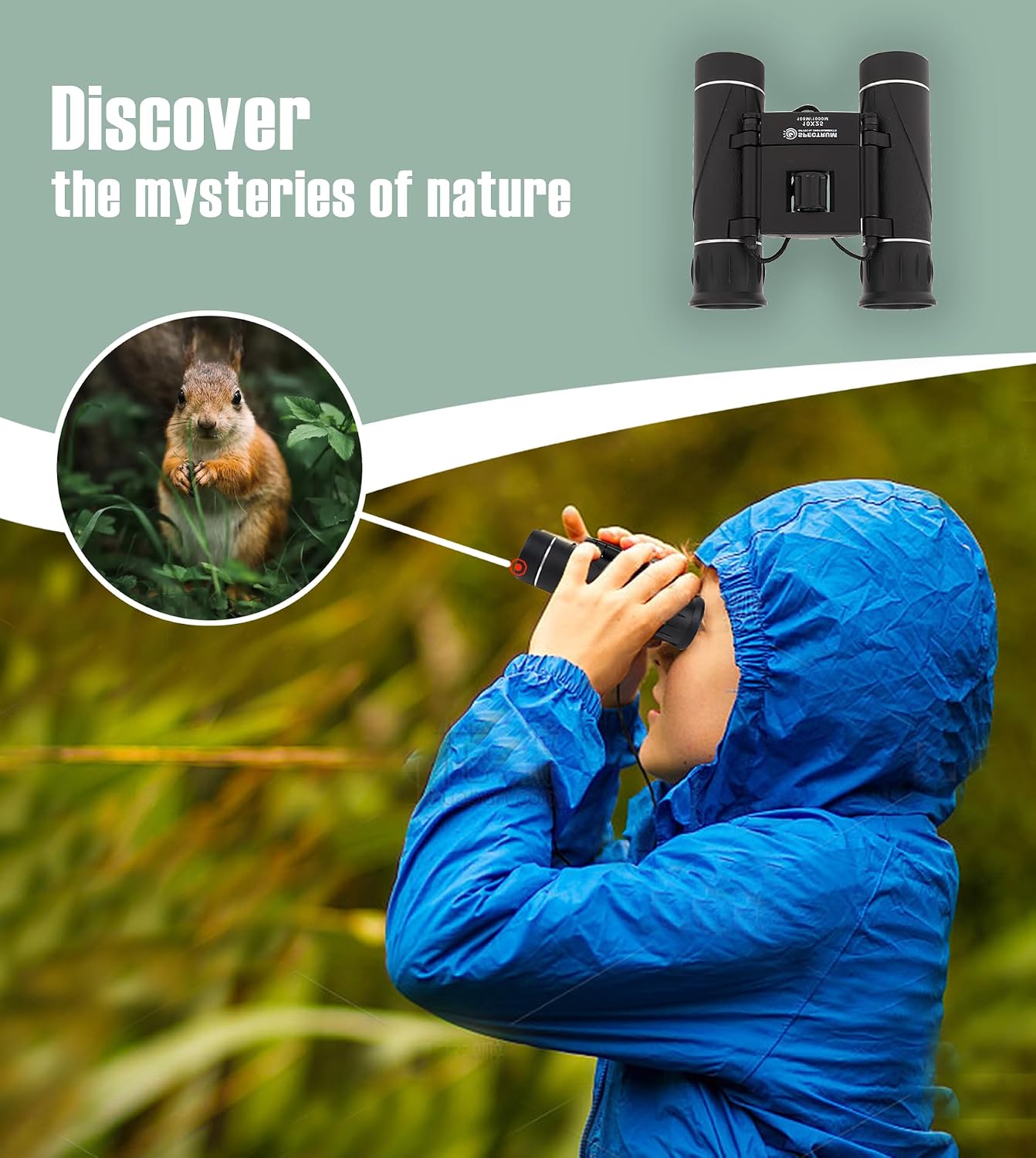 Spectrum Optical Instruments Kids,10X25 8-12, 5-7 SpectrumOI Binocular for Kid Binoculars, Binoculars for Kids Toy