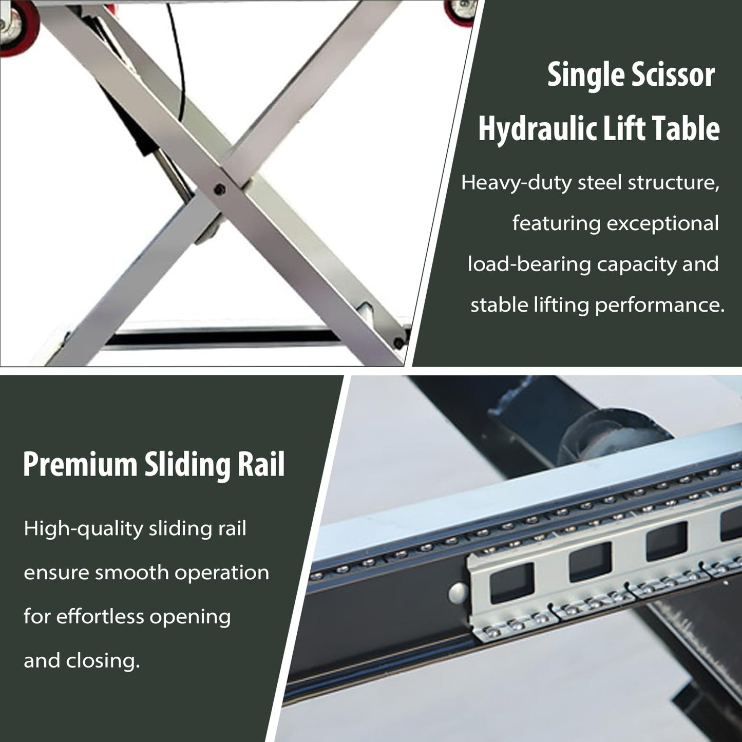 LCKJZYL Electric Hydraulic Lift Table Cart, Durable 660 LB Hydraulic Electric Dolly Lift, 32" Lifting Height, Foldable, with 48V Battery, for Material Handling