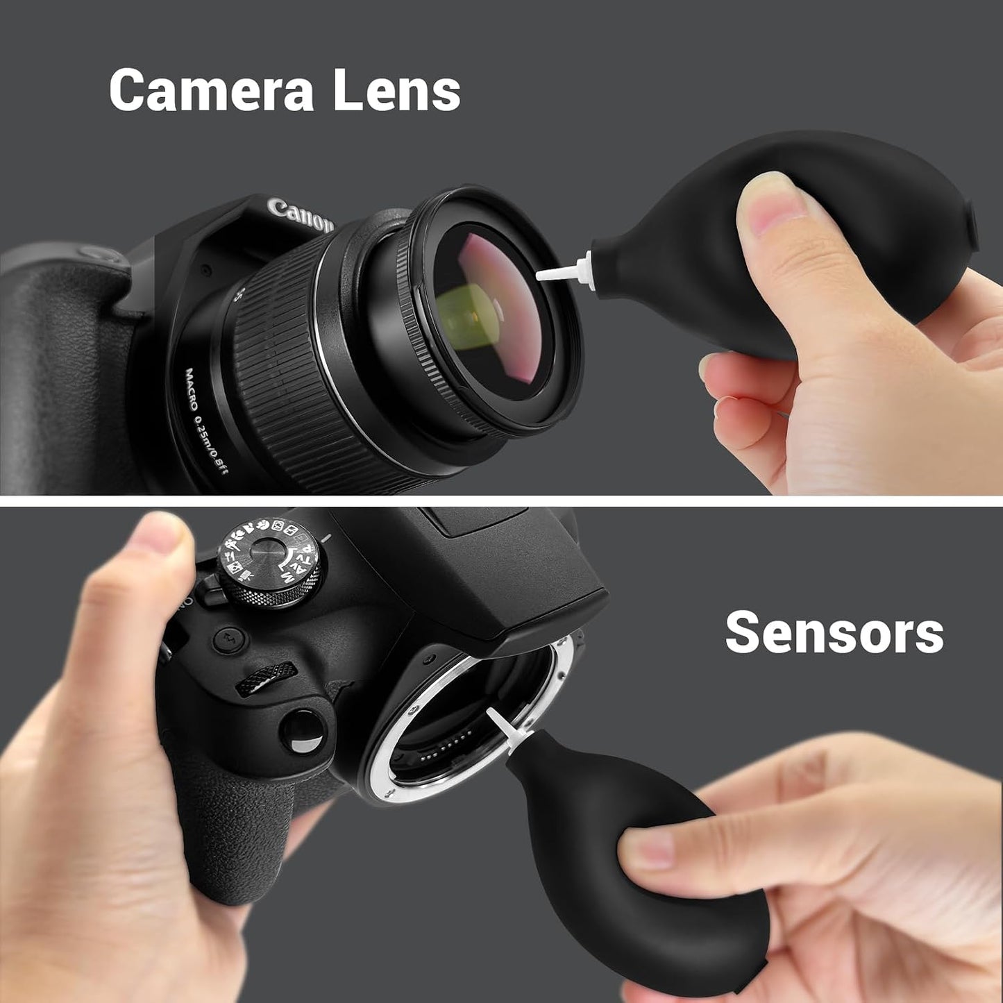 Midukit 10x Updated Camera Lens and Sensor Cleaning Kit for Full Frame DSLR - Swabs, Cleaner, and Essentials for Canon