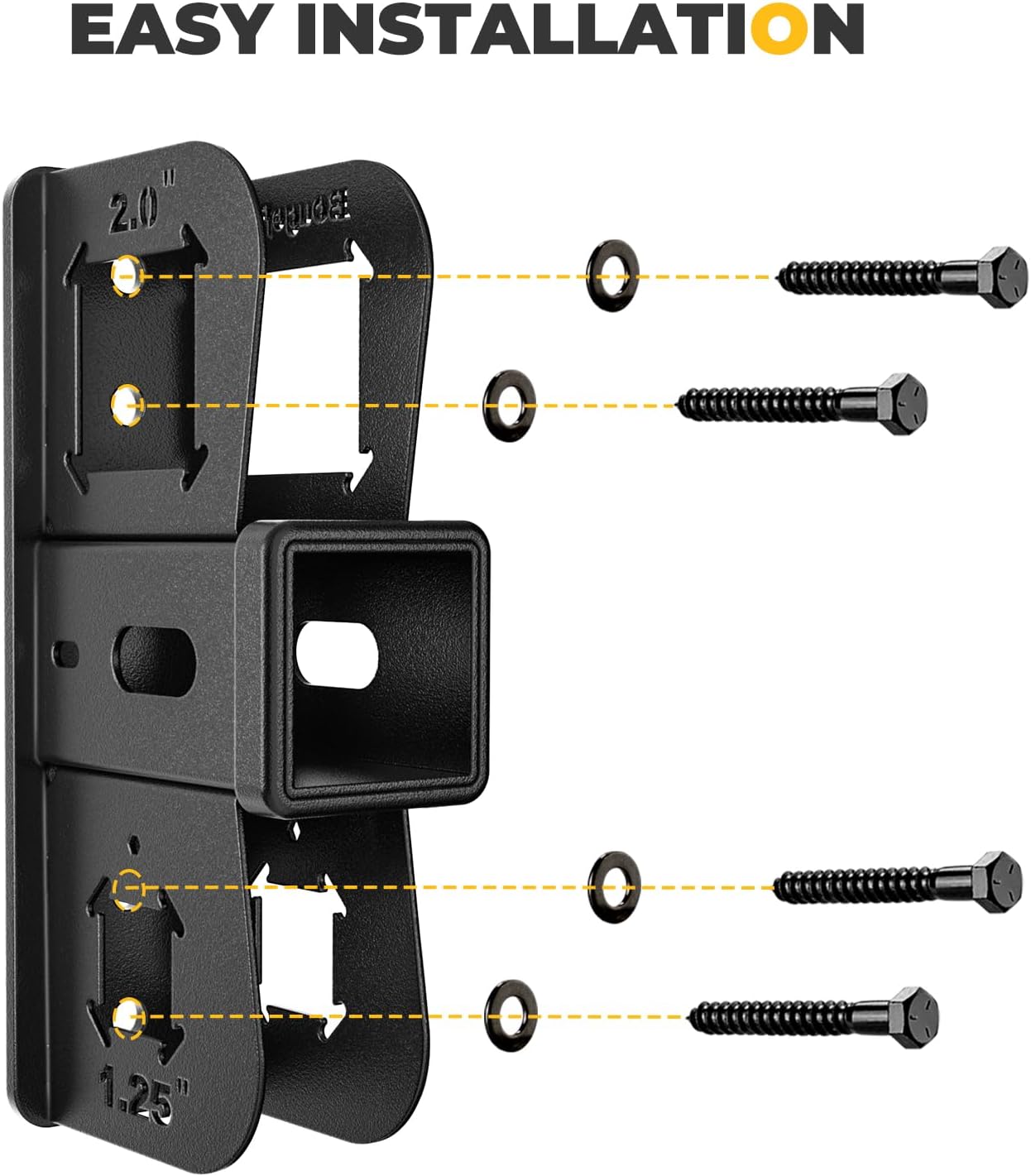 BougeRV Hitch Wall Mount - 2" Receiver Bike Rack & Cargo Storage | Holds Up to 300LBS