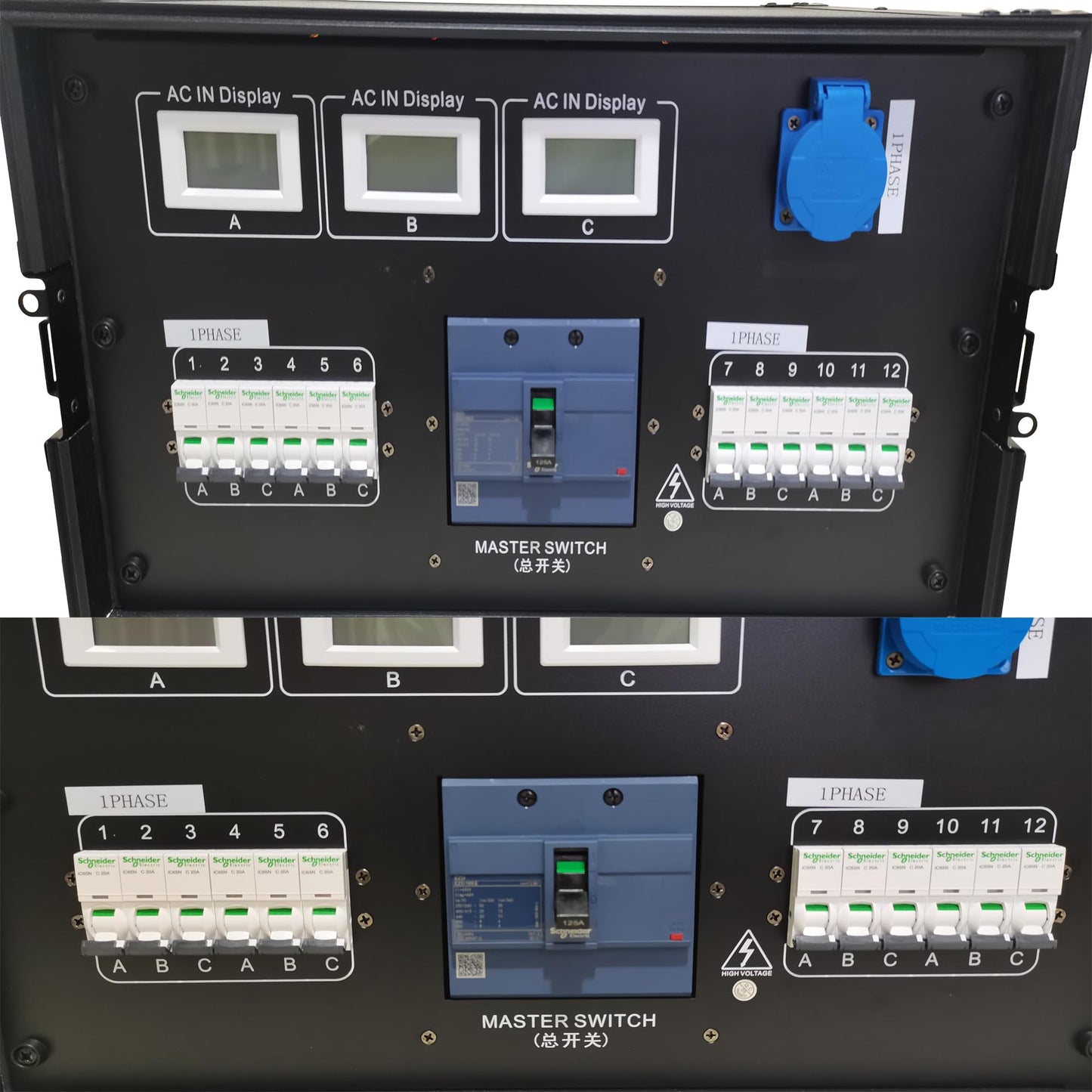 JUNMAN 12 Channel 24 Edison Power Distro Distributor Box for Stage Lighting