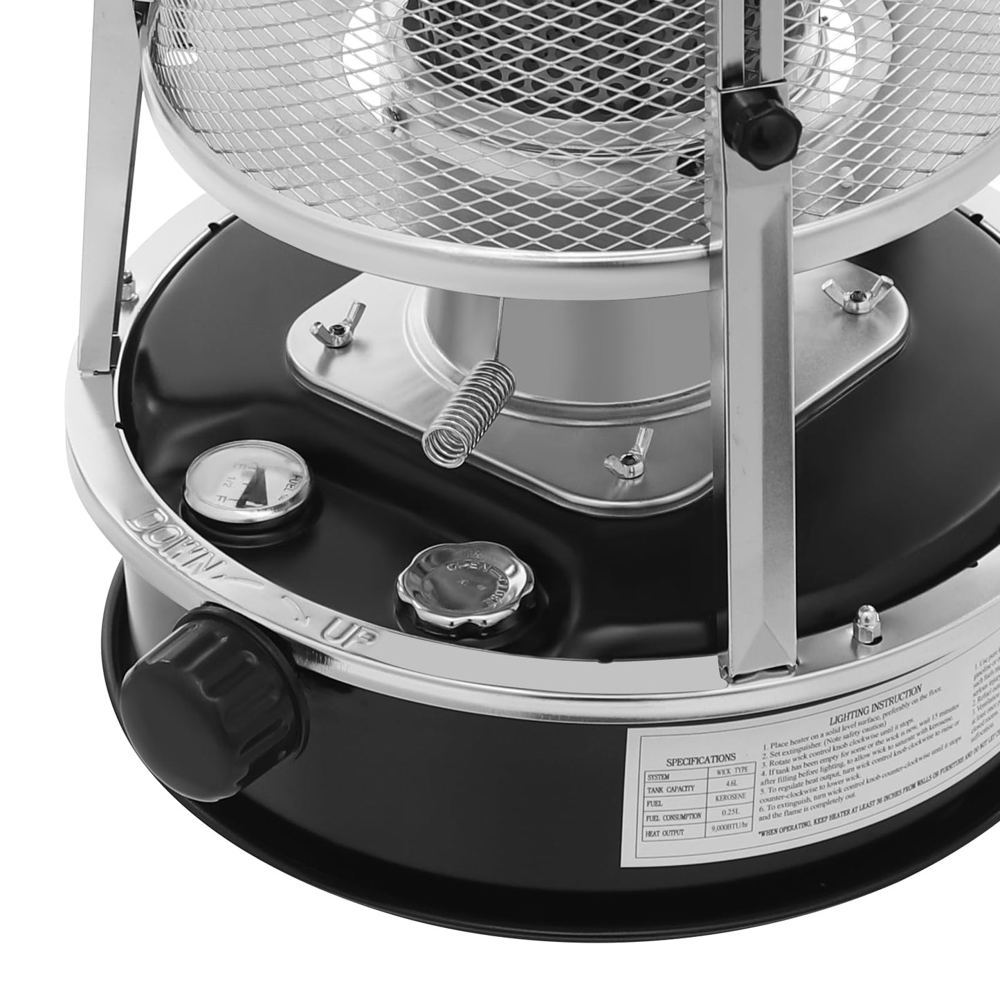 9000 BTU Portable Kerosene Heater, 2600W Lightweight Kerosene Stove for Indoor & Outdoor Use, Non Electric Heater for Survival Emergency, Fishing, Hunting, Hiking